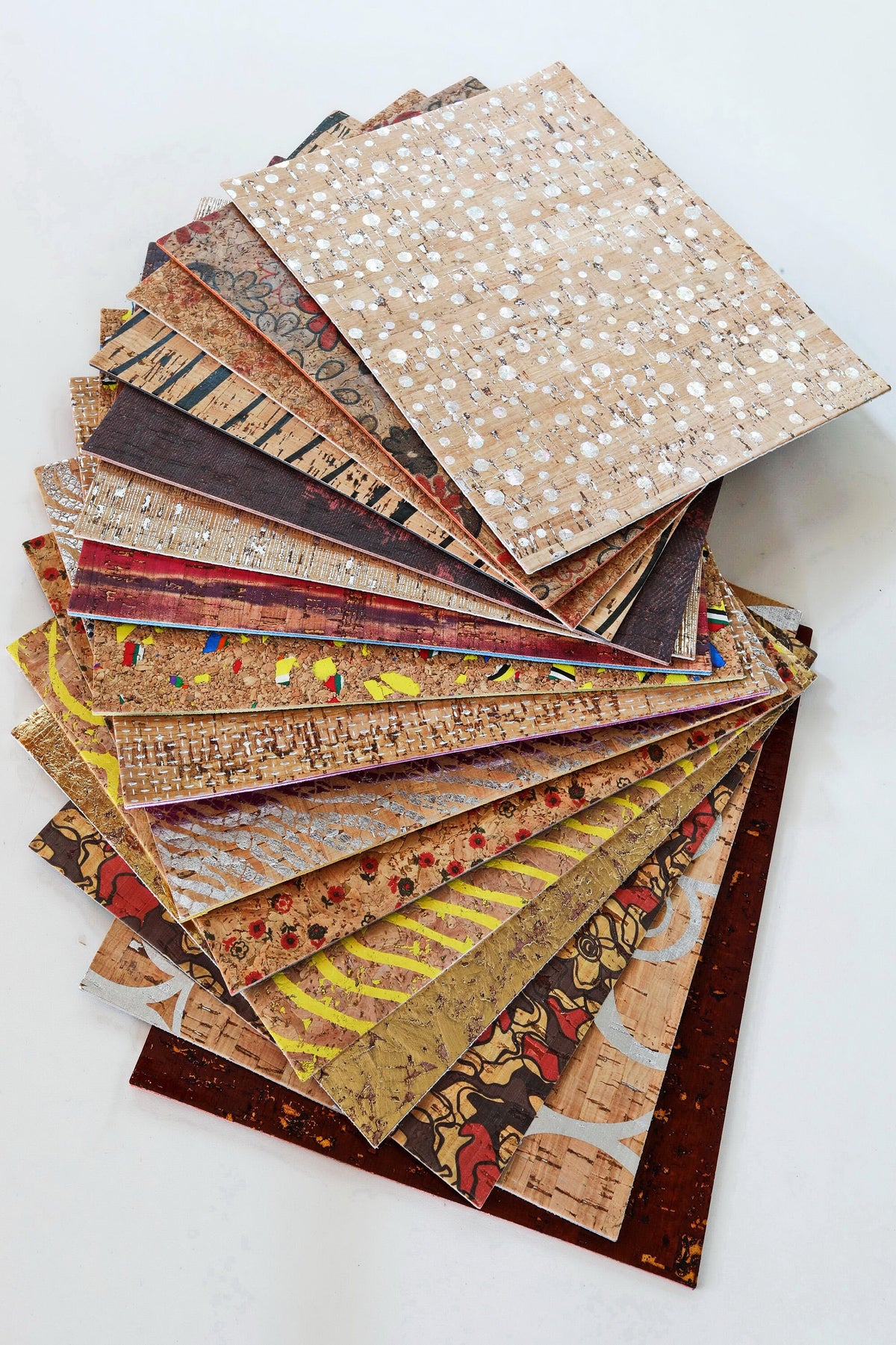 Variety Pack of 10 Cork Sheets - Mixed Printed Pieces - B156/SGH Collection