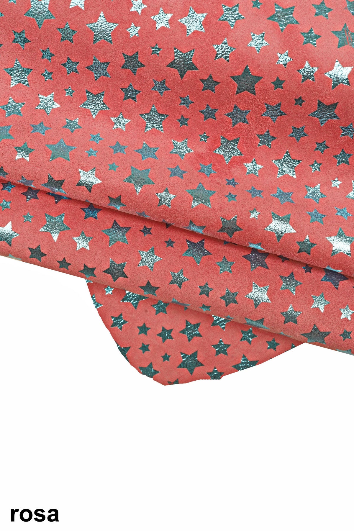 STAR textured suede skins, metallic printed leather skin, soft metallic pattern on hide, 5 colors available B15913-MT(ST)