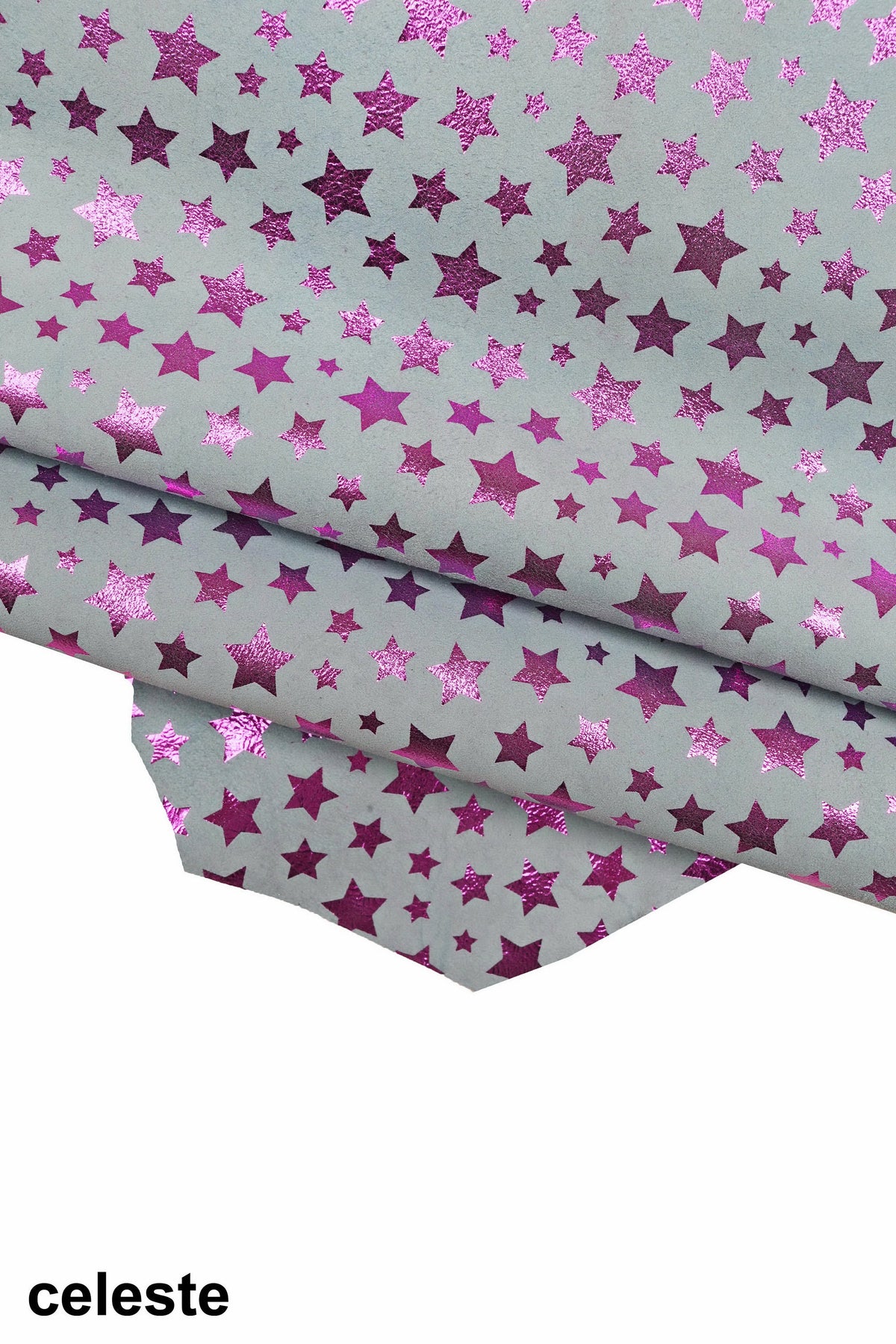STAR textured suede skins, metallic printed leather skin, soft metallic pattern on hide, 5 colors available B15913-MT(ST)