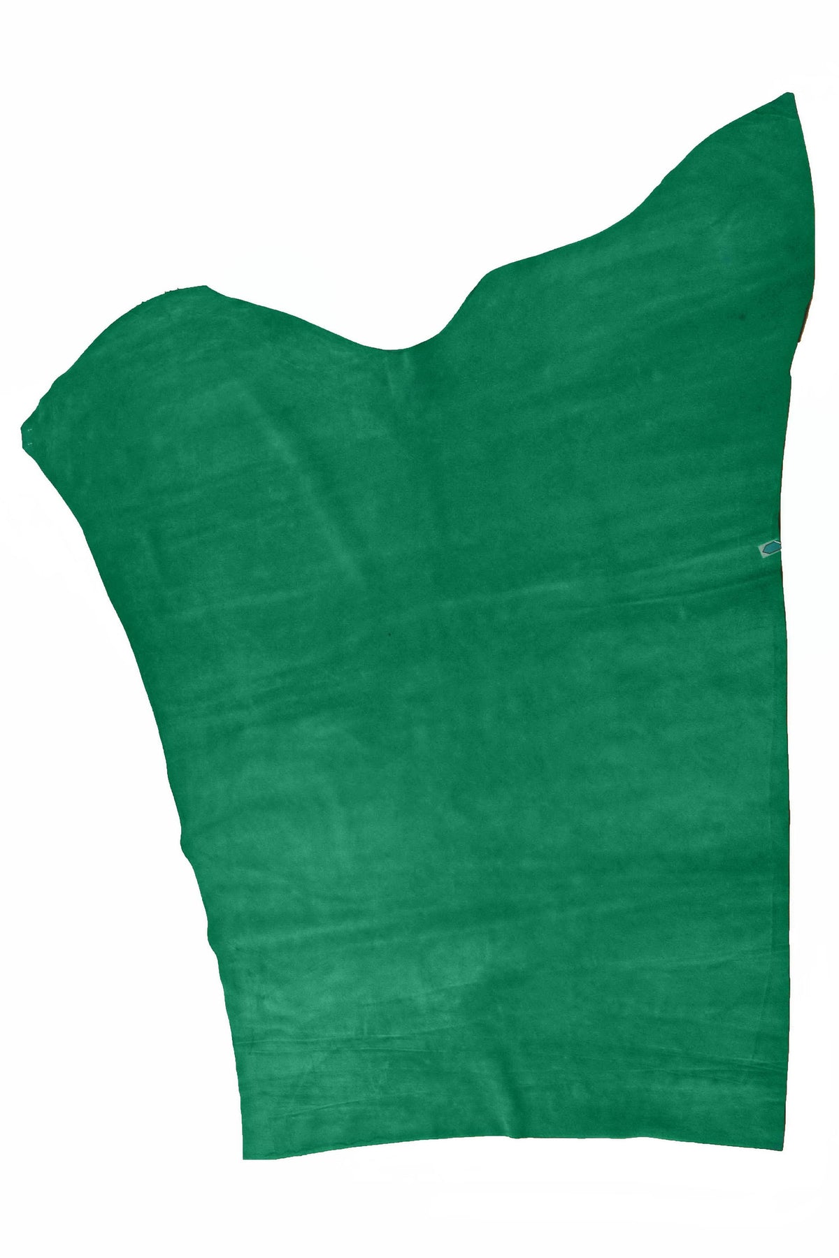 Emerald Green SUEDE leather skin, soft Green cow suede hide B15896-TU La Garzarara