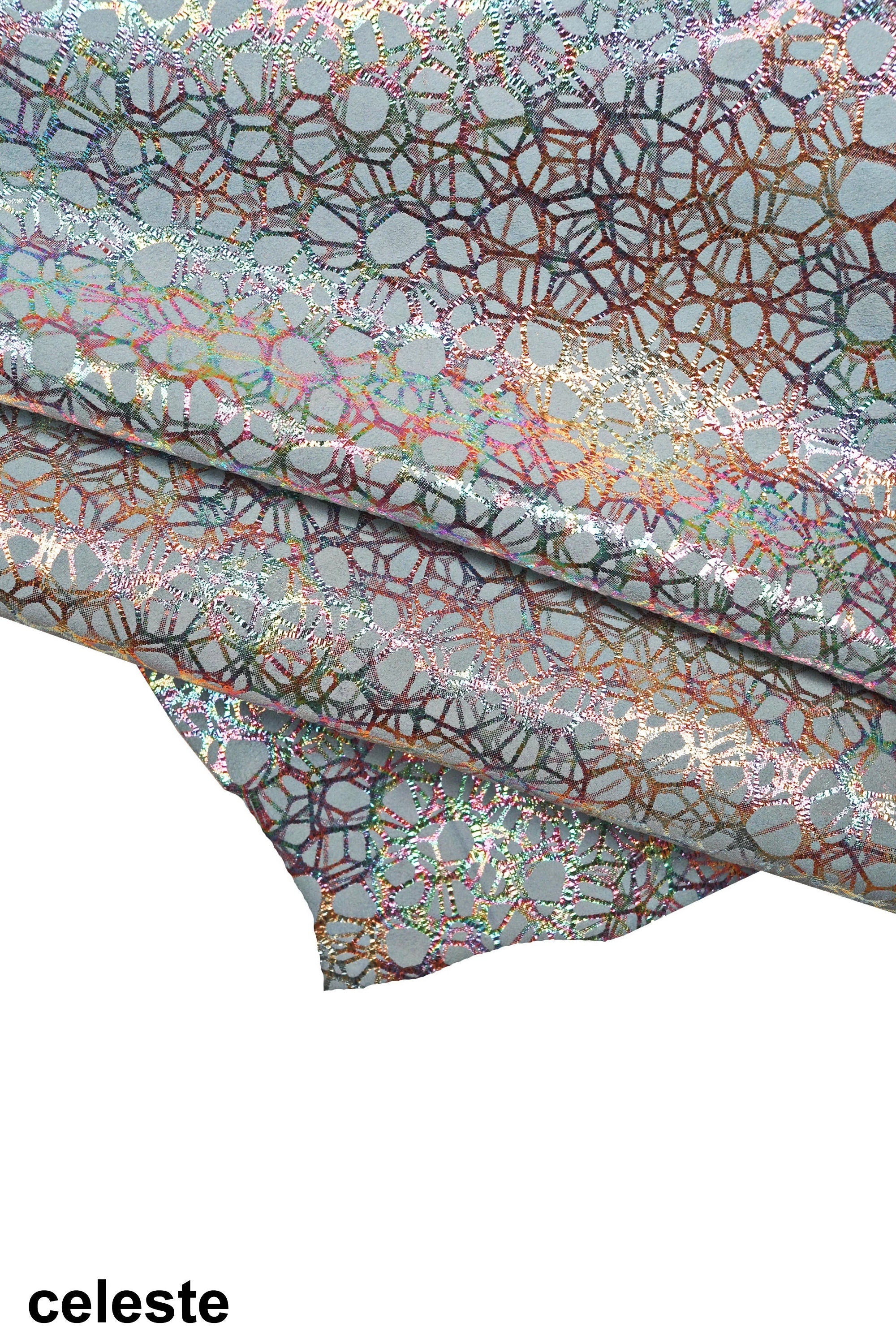 IRIDESCENT metallic leather skin, colorful suede goatskin, bright and soft skin B15908-MT(ST) La Garzarara