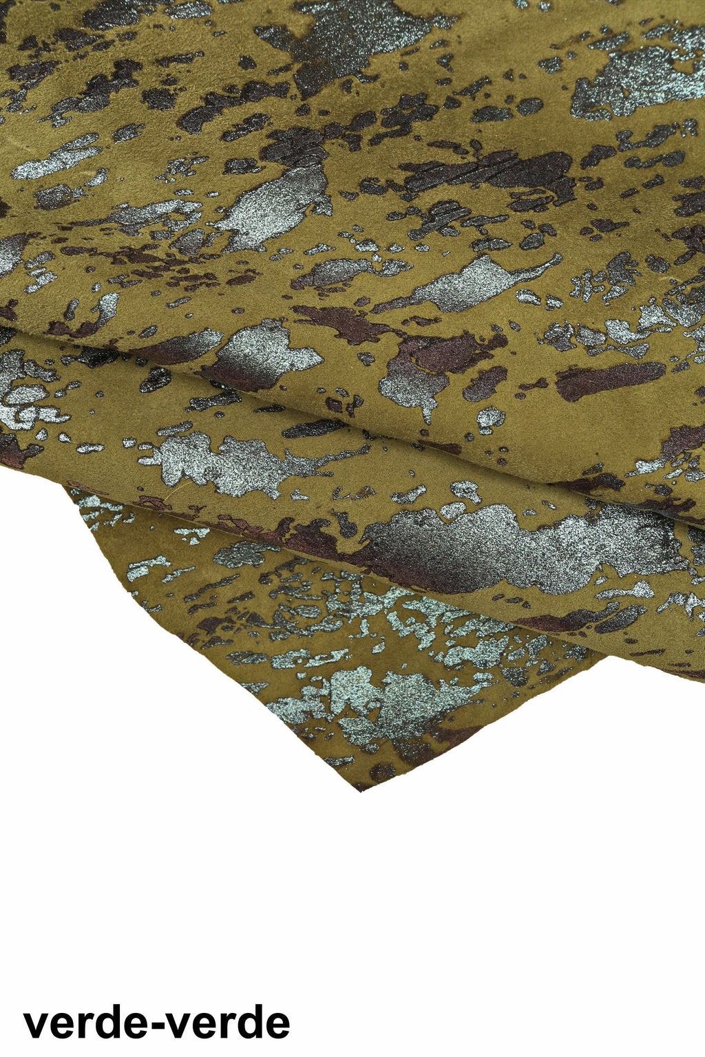 Printed SUEDE goatskin, gliitered spalsh print on leather skin, soft hide with abstract print B15844-MT(ST) La Garzarara