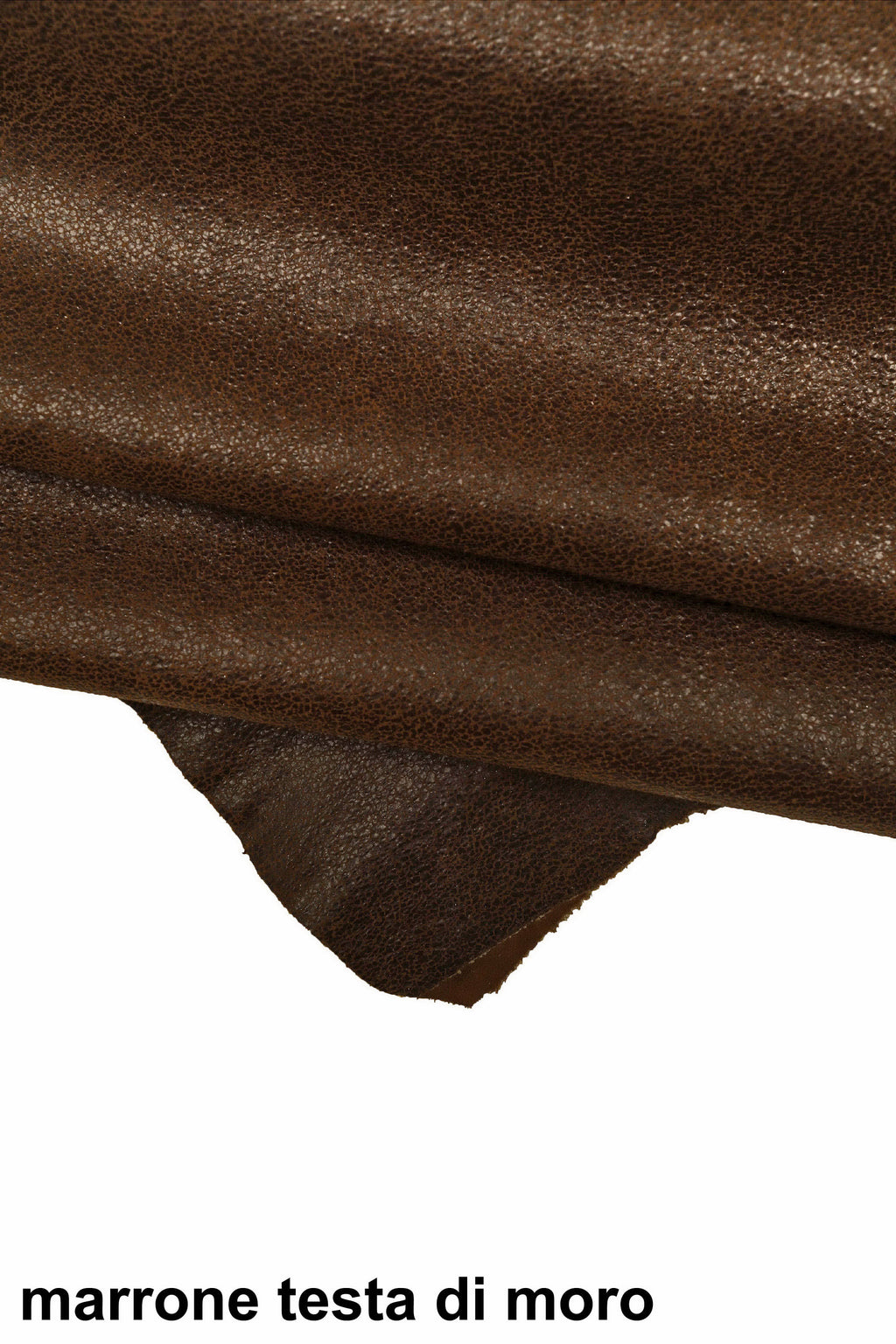 CRACKLED printed leather skin, brown purple textured suede goatskin, crack pattern on sporty soft hide B15954-ST La Garzarara