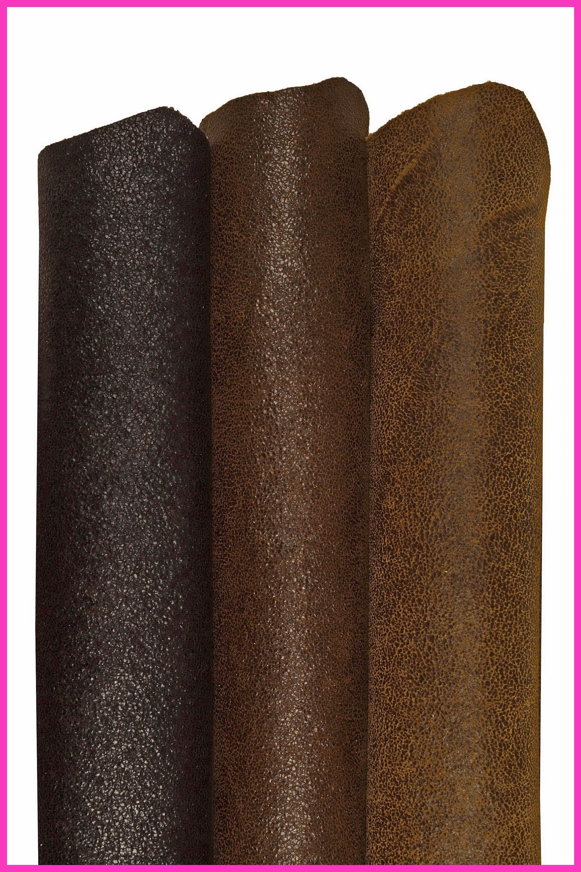 CRACKLED printed leather skin, brown purple textured suede goatskin, crack pattern on sporty soft hide B15954-ST La Garzarara