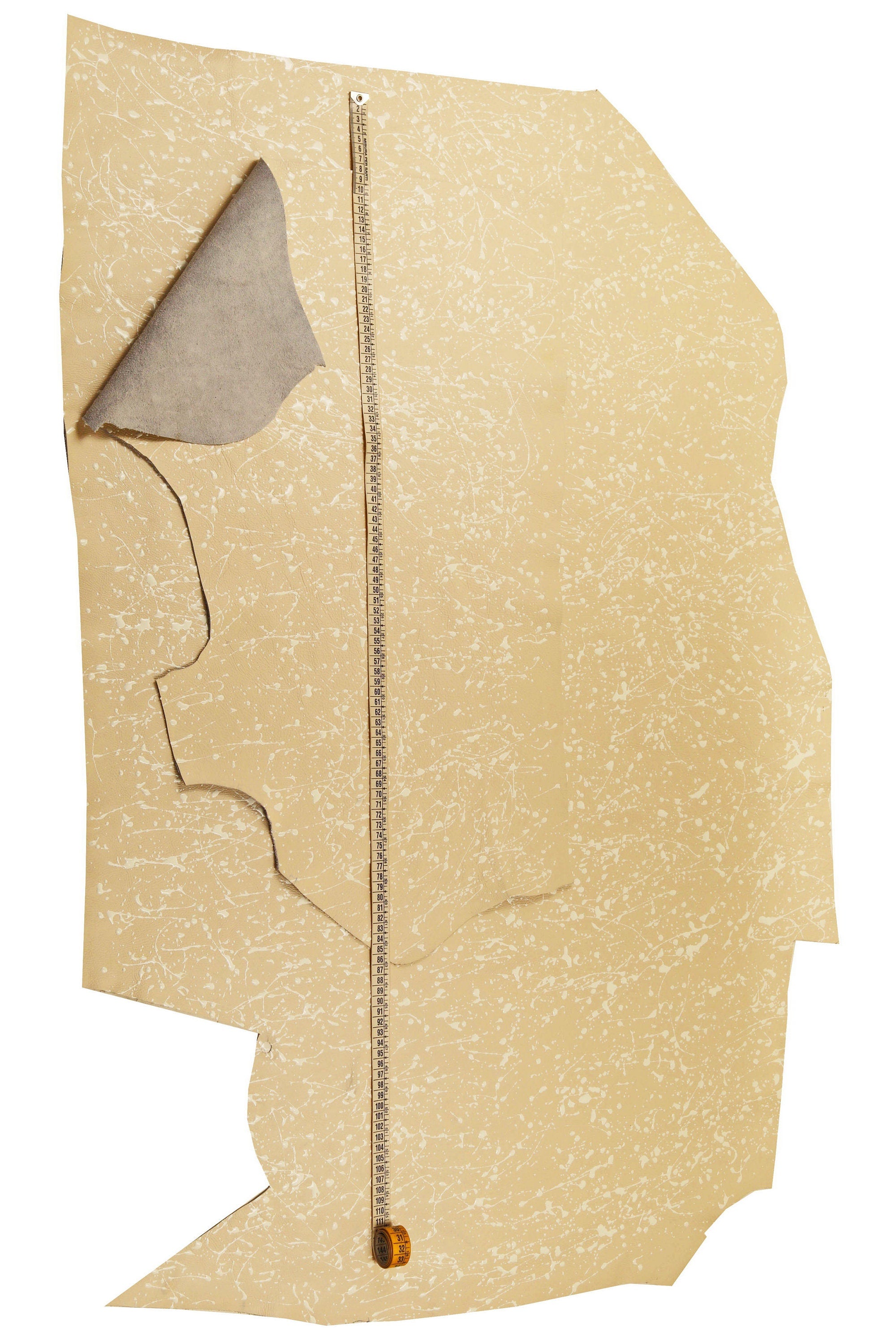 Unique Beige & White Splash Leather – Sporty Printed Calfskin for Crafting B15786-ST La Garzarara