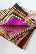 Cork Leather Sheets – 10 Mixed Printed Panels – Cork Bonded to Real Leather Backing – Craft & Bag MaterialB155/SGH La Garzarara