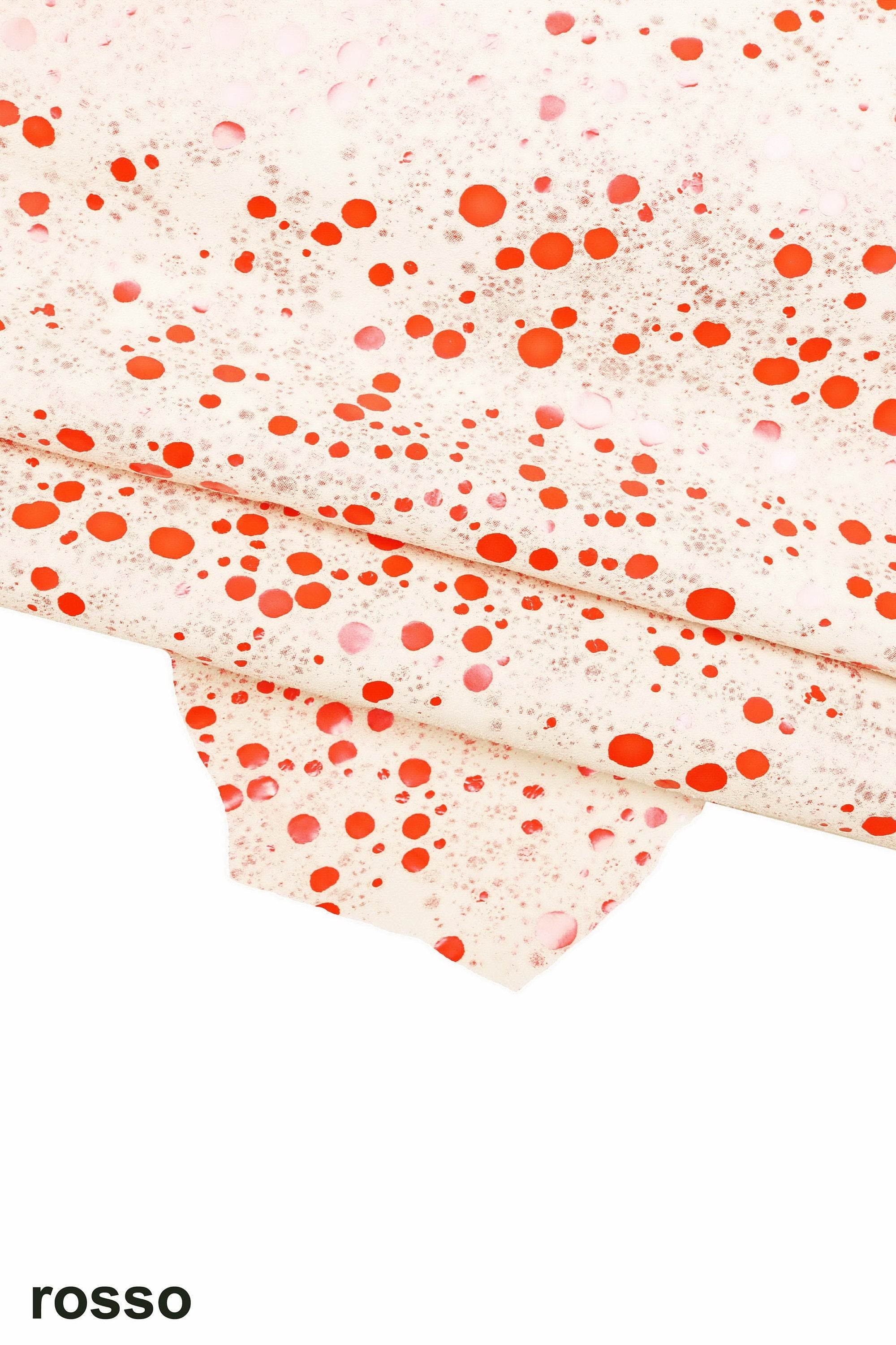 Yellow printed suede goatskin, polka dots textured goatskin, soft fancy skin B15965-ST La Garzarara