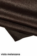 CRACKLED printed leather skin, brown purple textured suede goatskin, crack pattern on sporty soft hide B15954-ST La Garzarara