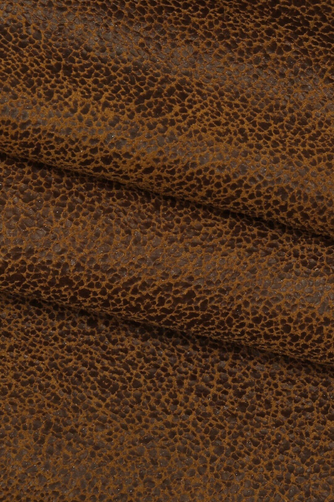 CRACKLED printed leather skin, brown purple textured suede goatskin, crack pattern on sporty soft hide B15954-ST La Garzarara