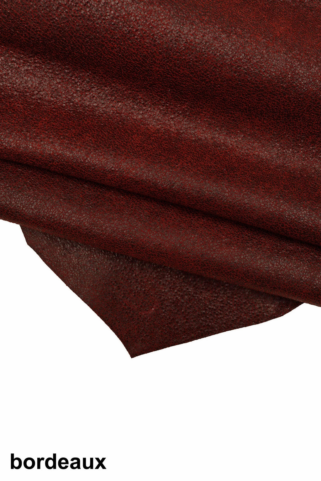 Crackle PRINTED leather skin, brown burgundy green and blue textured suede goatskin crack pattern on sporty soft hide B15955-ST La Garzarara