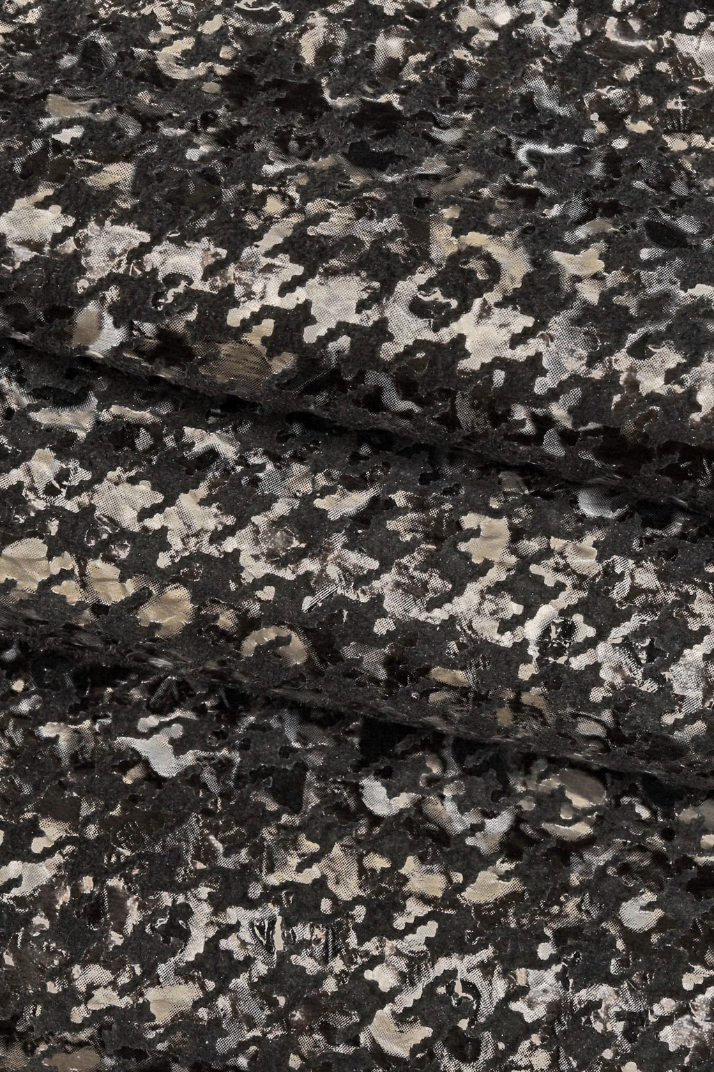 PIED de poule textured leather skin, brown blue gray metallic printed goatskin, bright soft skin B16026-MT(st) La Garzarara