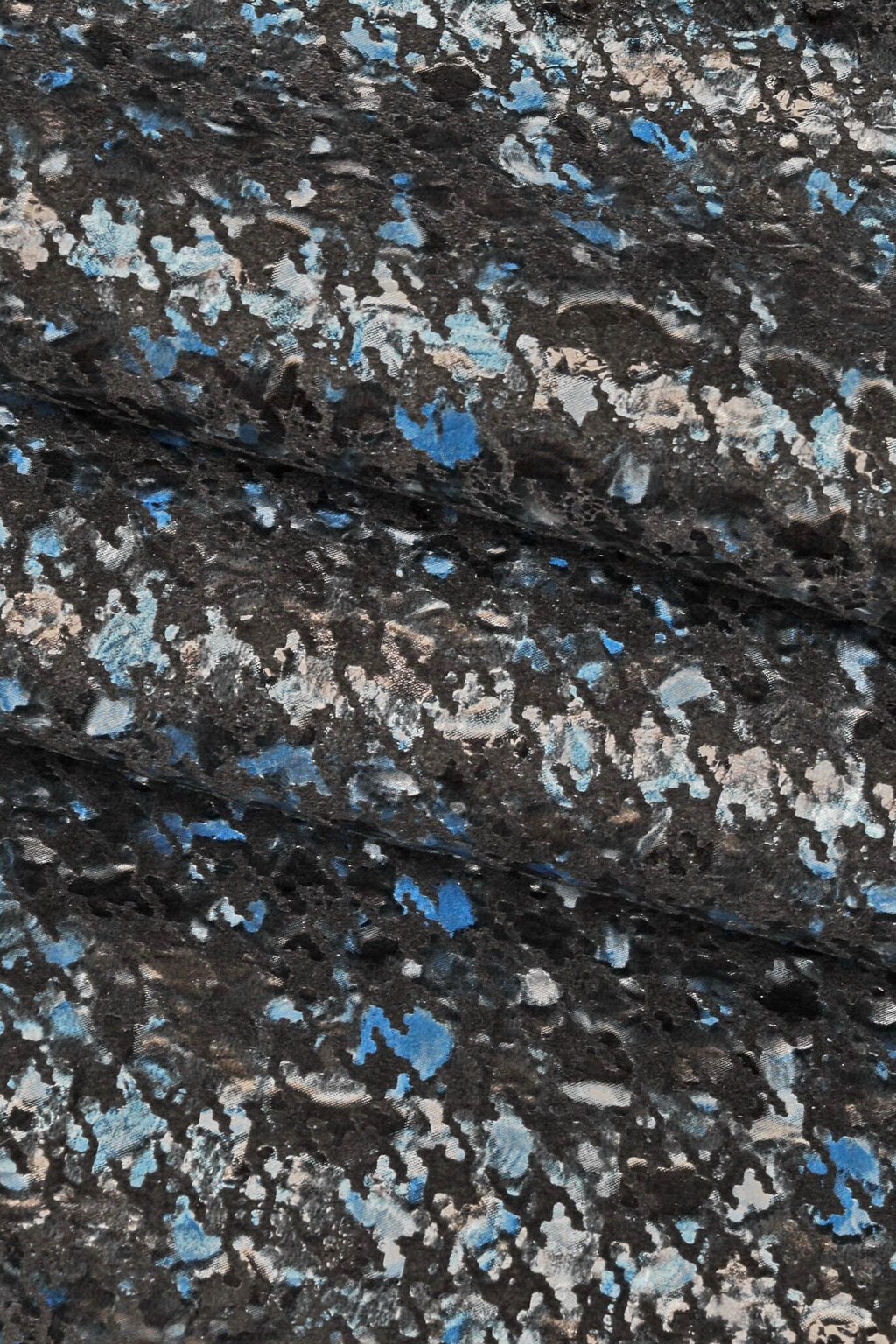 PIED de poule textured leather skin, brown blue gray metallic printed goatskin, bright soft skin B16026-MT(st) La Garzarara