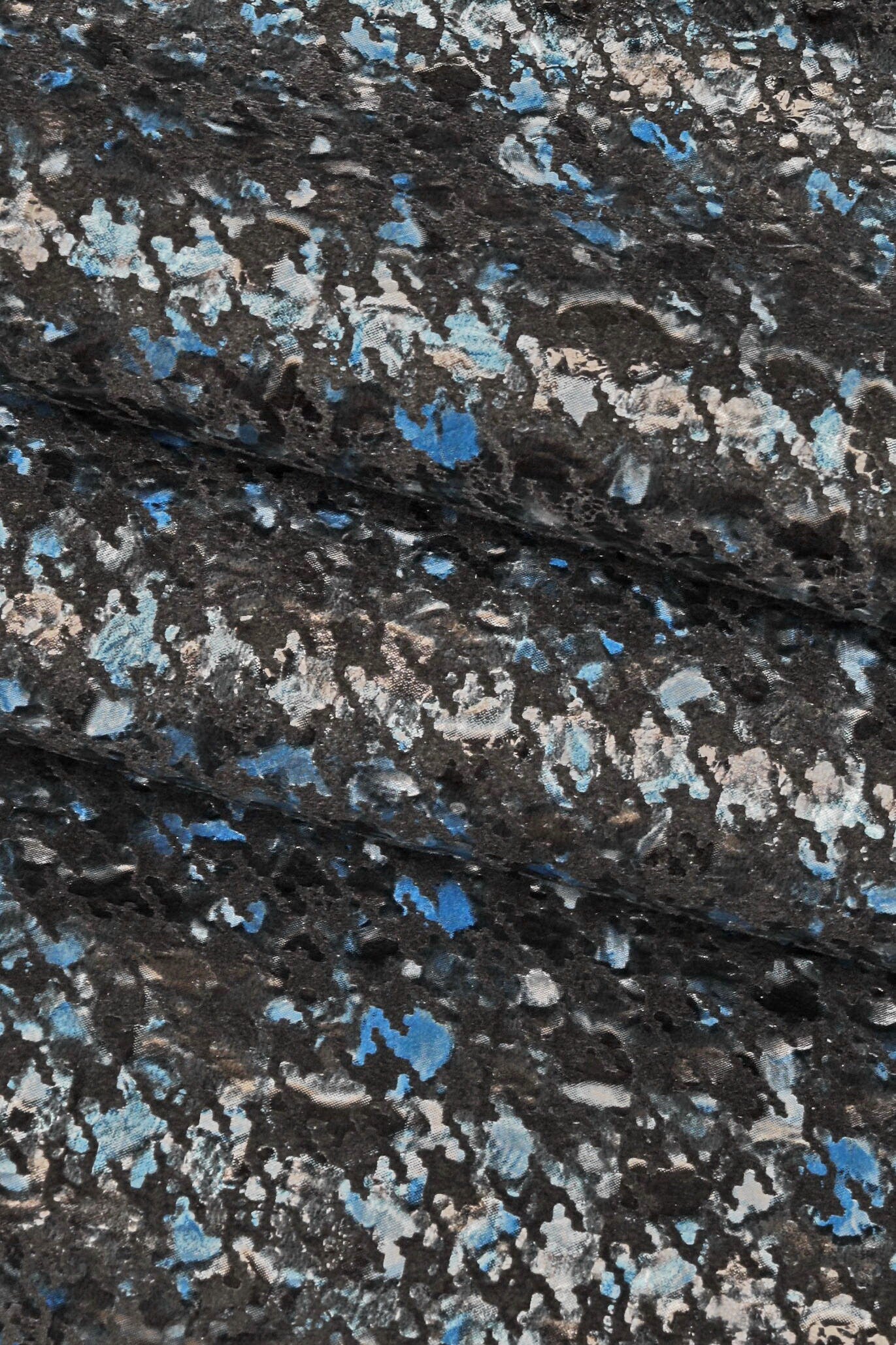 PIED de poule textured leather skin, brown blue gray metallic printed goatskin, bright soft skin B16026-MT(st) La Garzarara