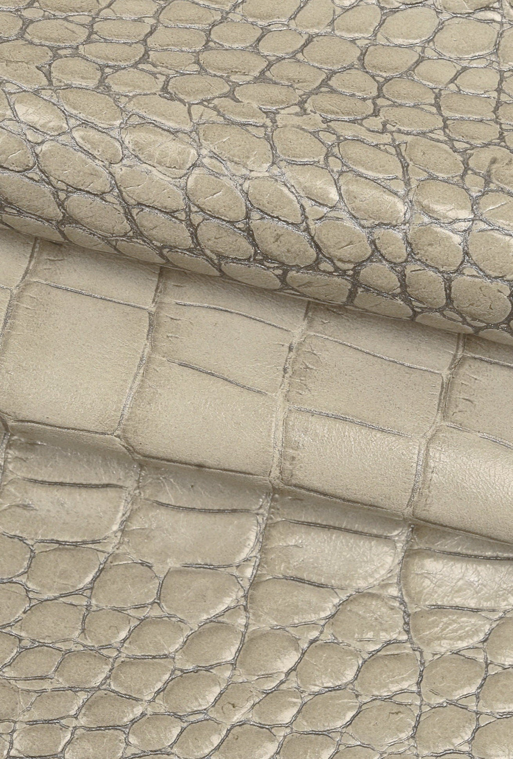 Pastel Croc Leather Hide, | Powder Blue, Stone & Blush Pink Italian Crocodile, Exotic Alligator Embossed Leather B16032-ST La Garzarara