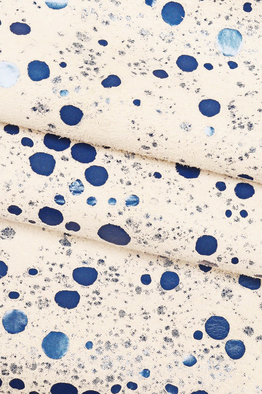 Yellow printed suede goatskin, polka dots textured goatskin, soft fancy skin B15965-ST La Garzarara