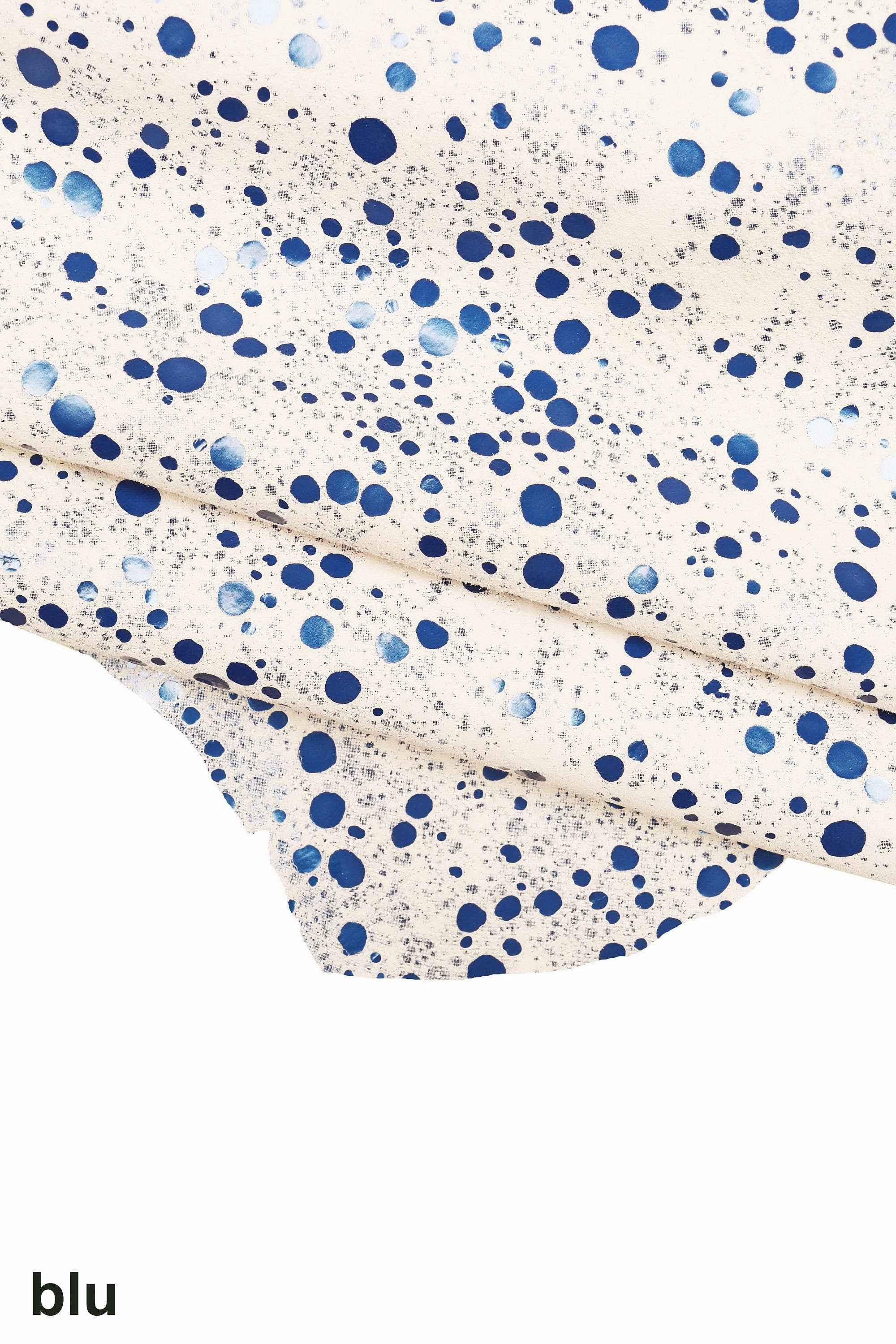 Yellow printed suede goatskin, polka dots textured goatskin, soft fancy skin B15965-ST La Garzarara
