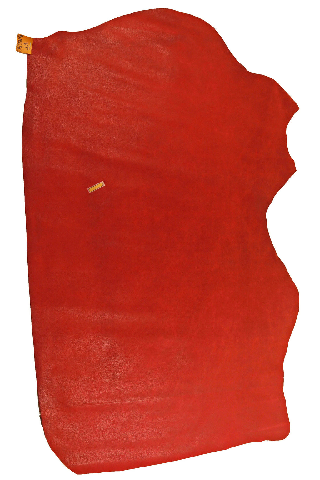 Red SPORTY leather hide, semi glossy calfskin with shades, vintage pebble grain printed cowhide, medium softness B16050-VT La Garzarara