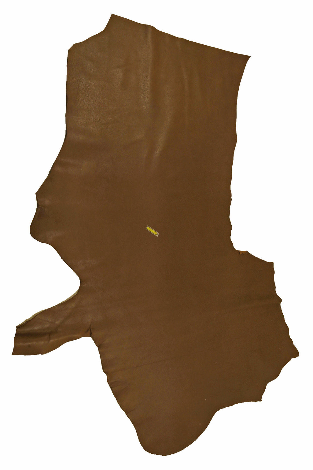 Chocolate brown calf cowhide leather SKIN hide, semi glossy solid color with natural grain for leather goods, B16047-TU La Garzarara