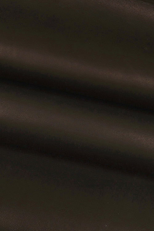 BLACK soft leather hide, smooth silky cowhide, solid color sporty calfskin, 0.9 - 1.2 mm B16075-TB La Garzarara