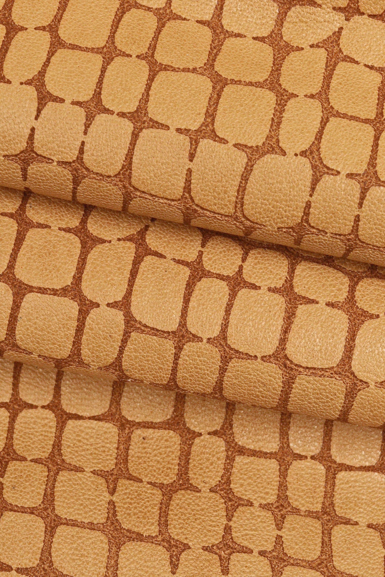 CROCODILE embossed goatskin leather – BLUE, green or beige – soft washed hide for crafts, bags & upholstery – LaGarzarara B16157-VT