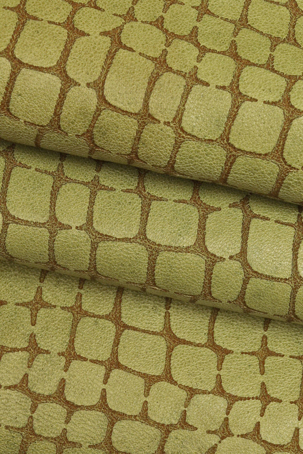 CROCODILE embossed goatskin leather – BLUE, green or beige – soft washed hide for crafts, bags & upholstery – LaGarzarara B16157-VT