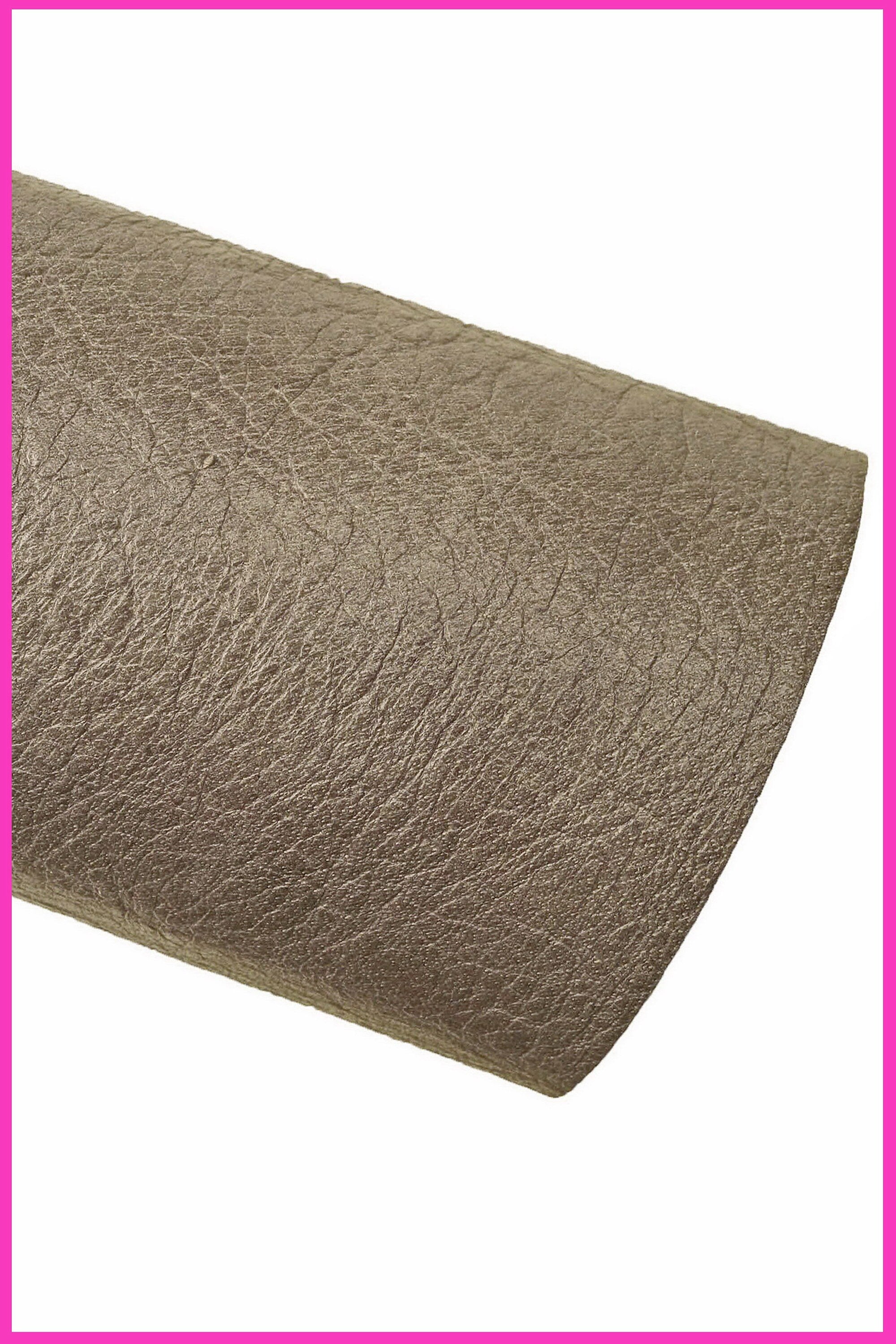 Grained Taupe metallic satin cowhide leather skin, soft grain hide for luxury handbags and fashion B16052-TU La Garzarara