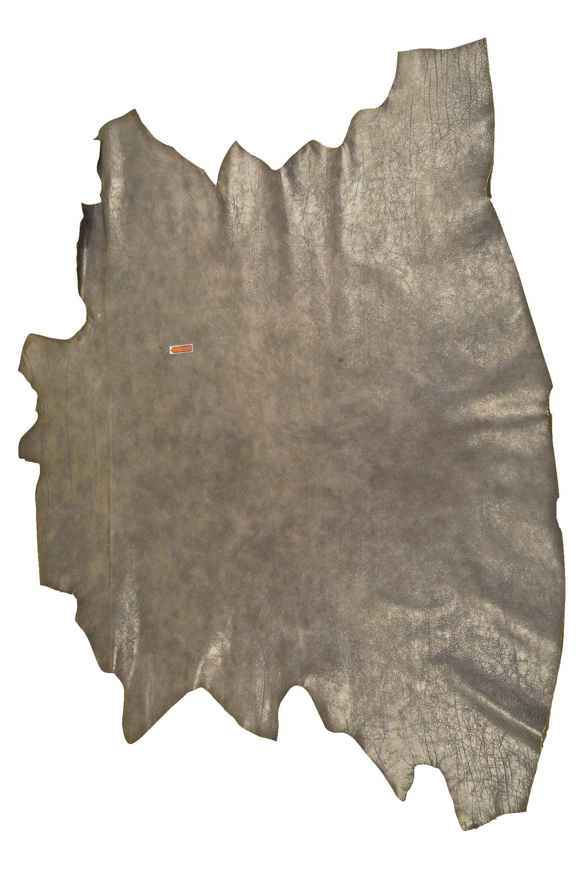 Grained Taupe metallic satin cowhide leather skin, soft grain hide for luxury handbags and fashion B16052-TU La Garzarara