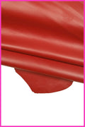 Leather skins RED, premium lambskin. genuine full gran sheepskins 0.7 -0.8 mm B16623-TU La Garzarara