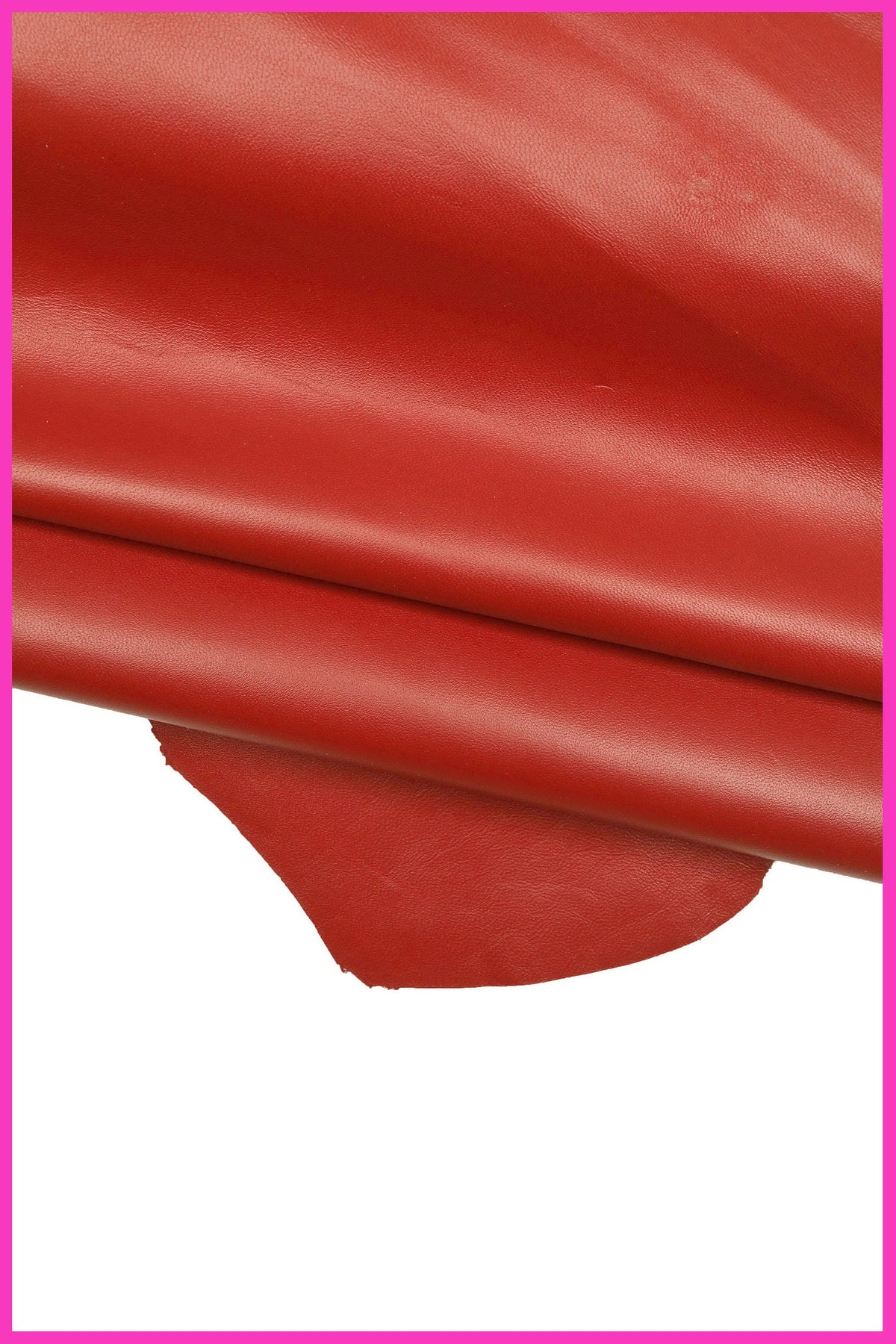 Leather skins RED, premium lambskin. genuine full gran sheepskins 0.7 -0.8 mm B16623-TU La Garzarara