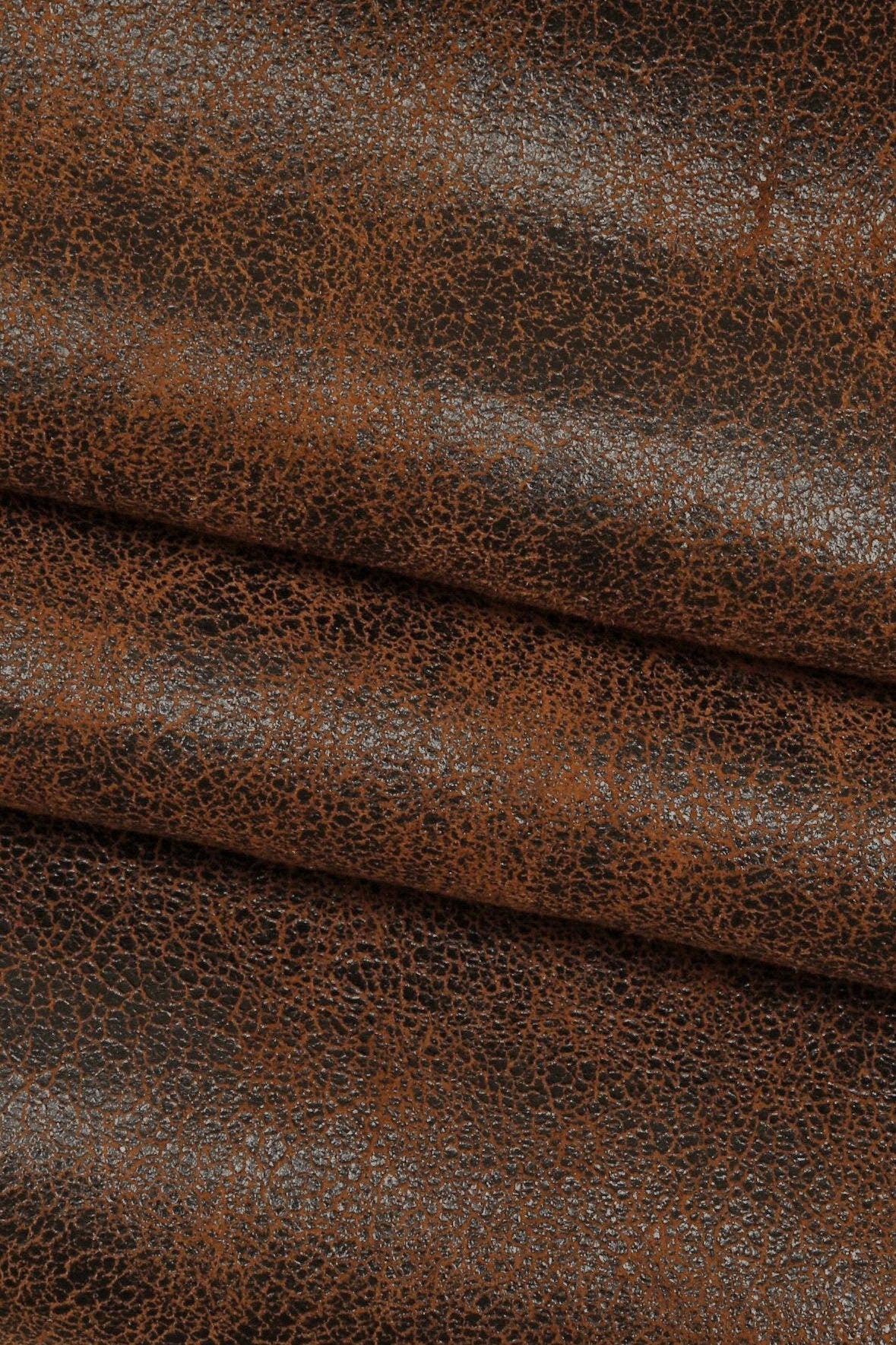Army green, red, brown CRACKLE printed leather skin, soft textured suede goatskin, crack pattern on skin B16128-ST La Garzarara
