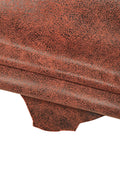 Army green, red, brown CRACKLE printed leather skin, soft textured suede goatskin, crack pattern on skin B16128-ST La Garzarara