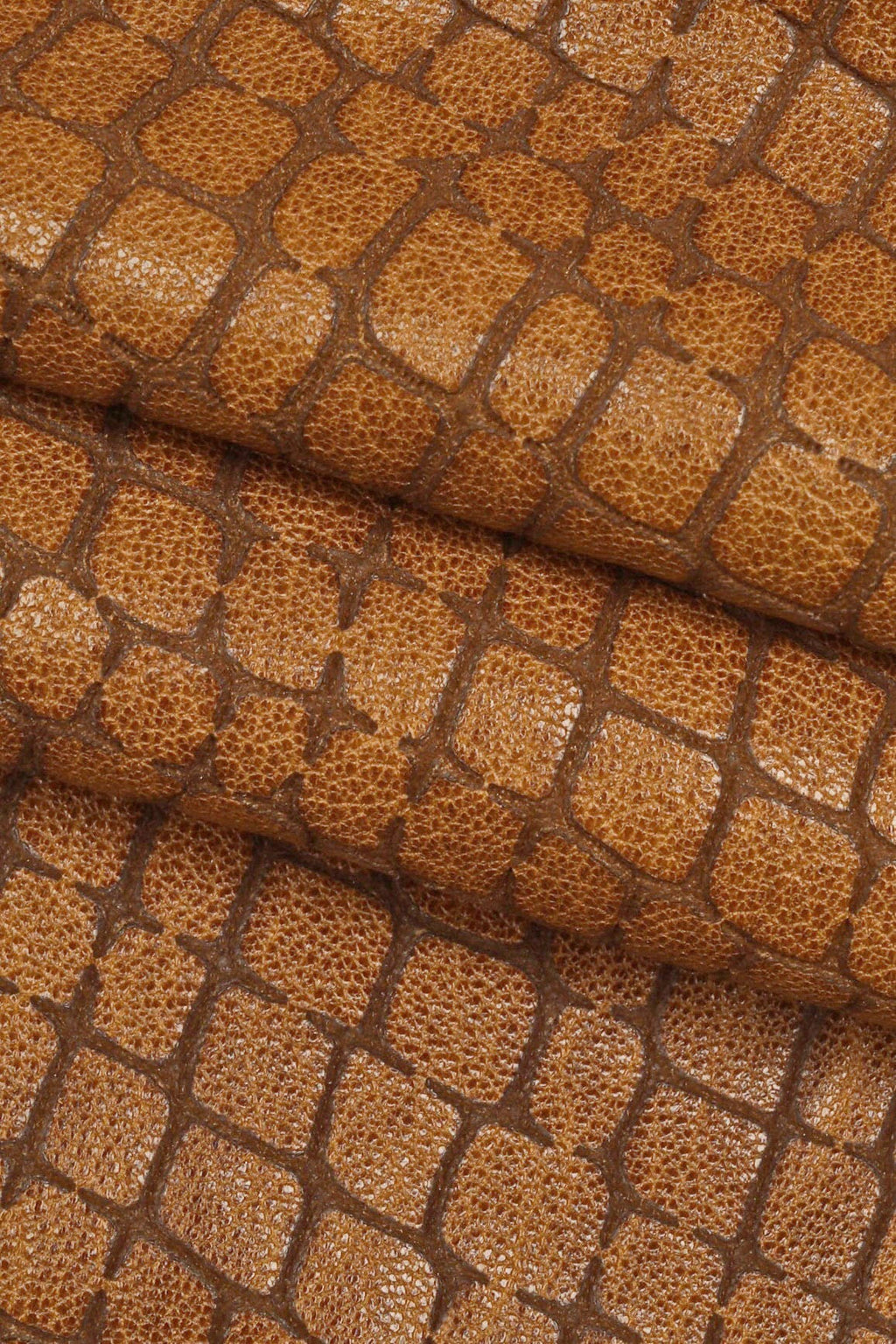 CROCODILE printed leather skin, brown, grey, beige sporty vintage goatskin, soft croc embossed hide B16152-VT La Garzarara