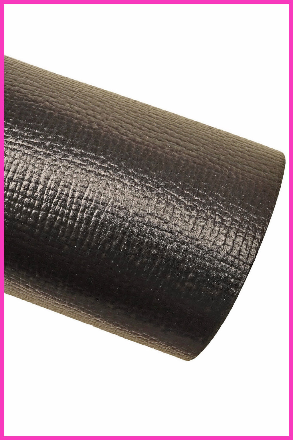 Thick Black GRAIN Leather hide, Shiny Textured cowhide, saffiano-like embossed leather skin 1.5-1.7 mm B16110-TB La Garzarara