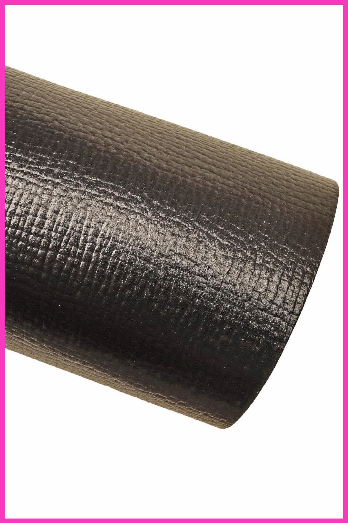 Thick Black GRAIN Leather hide, Shiny Textured cowhide, saffiano-like embossed leather skin 1.5-1.7 mm B16110-TB La Garzarara