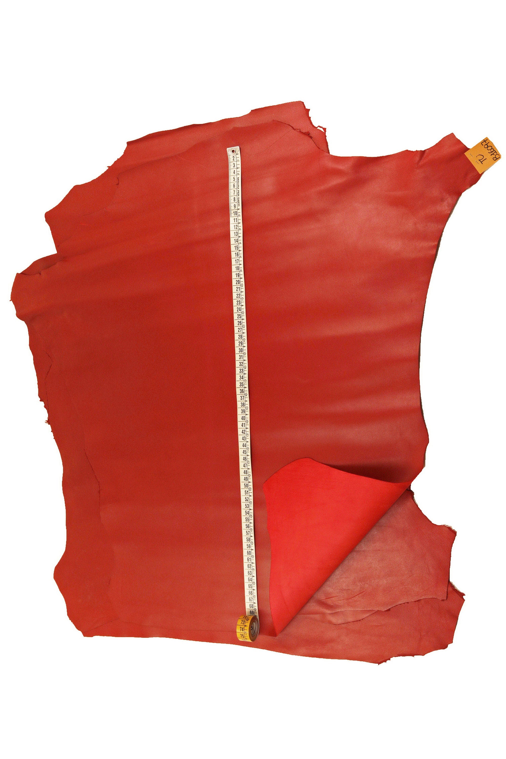 Dark red nappa leather hide – soft sheepskin, smooth crimson lambskin for hobbyists B18201-TU La Garzarara