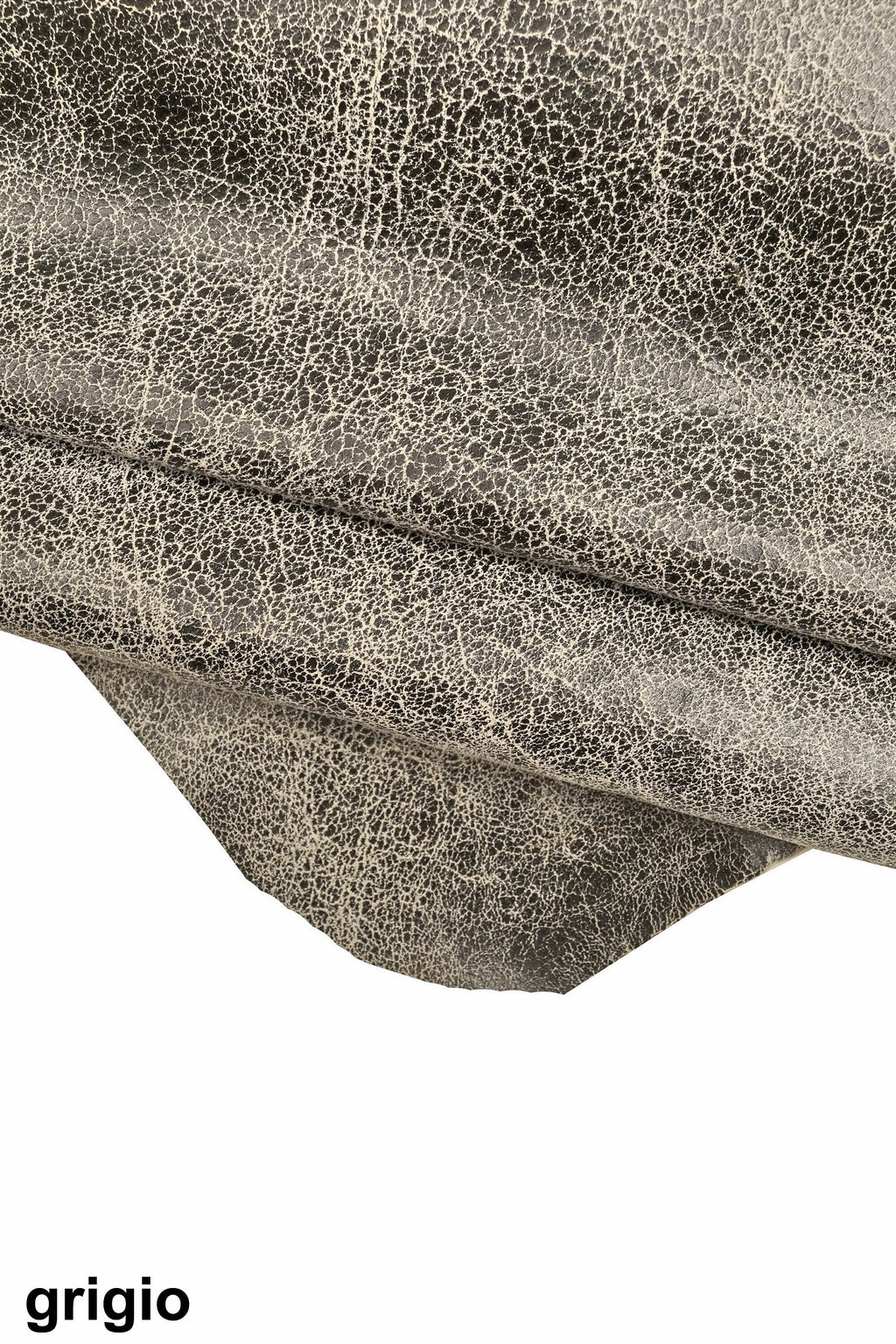 Distressed Suede Leather skins – Antique Soft Goat in Gray, Green & Red, Vintage crackled hides B16124-ST La Garzarara