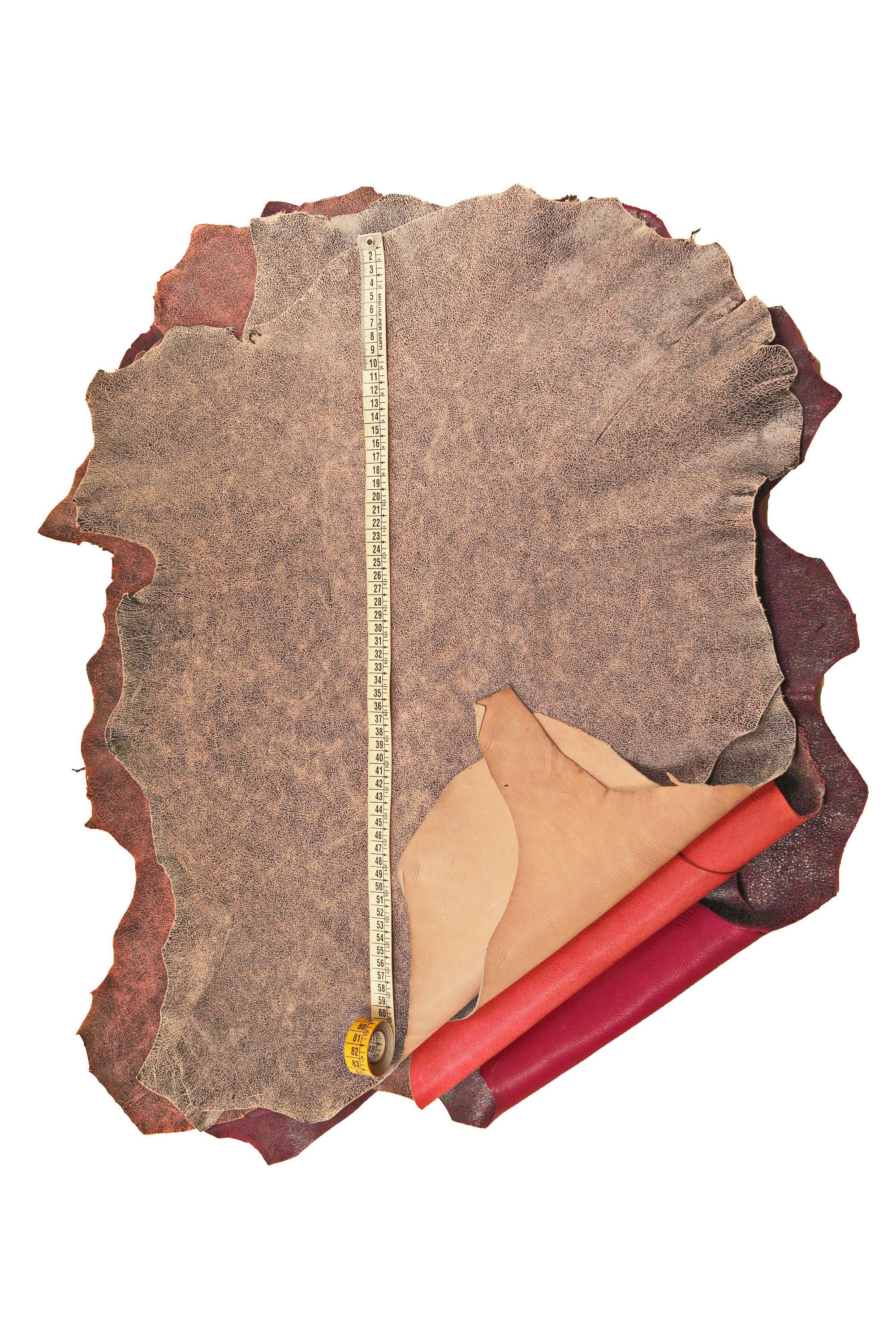 Crackle leather hide distressed texture, vintage effect leather skin for bags and accessories B16121-ST La Garzarara