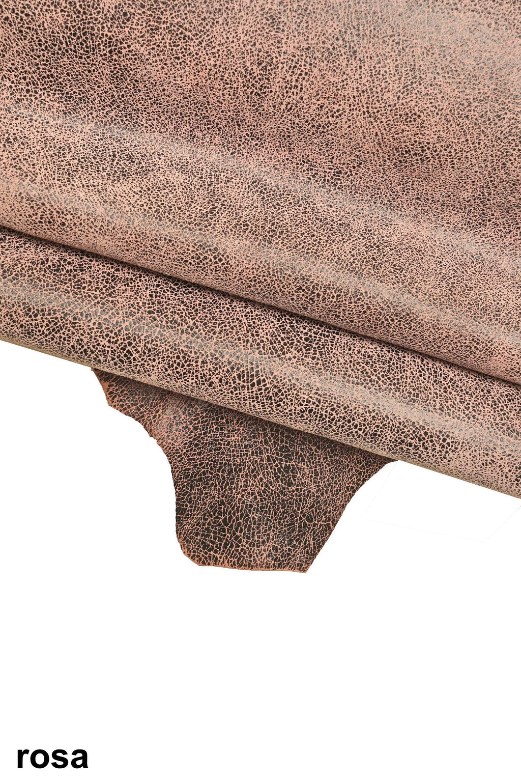 Antiqued leather hide distressed look, vintage effect crackled leather skin, rustic suede leather for bags belts B16126-ST La Garzarara