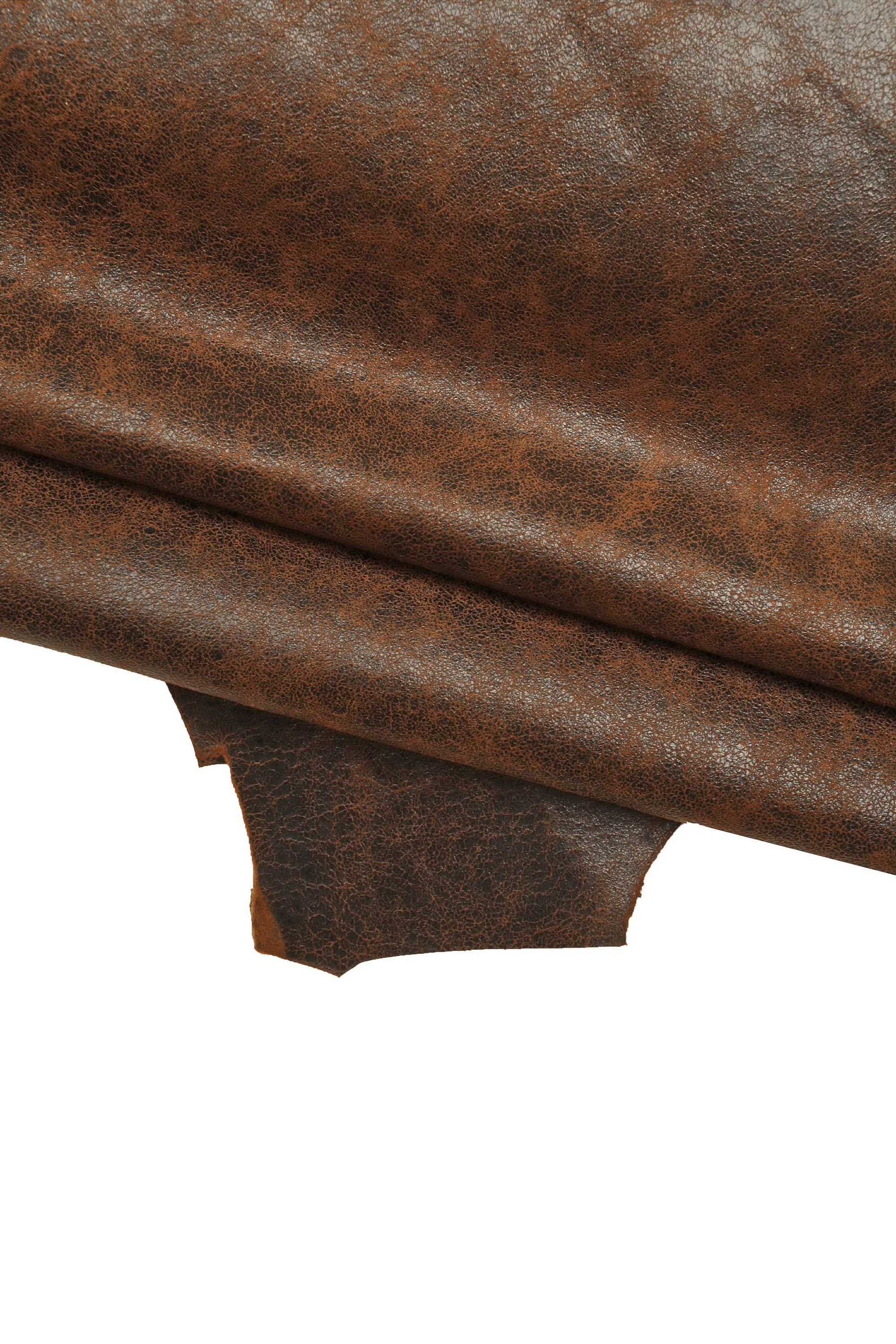 Army green, red, brown CRACKLE printed leather skin, soft textured suede goatskin, crack pattern on skin B16128-ST La Garzarara