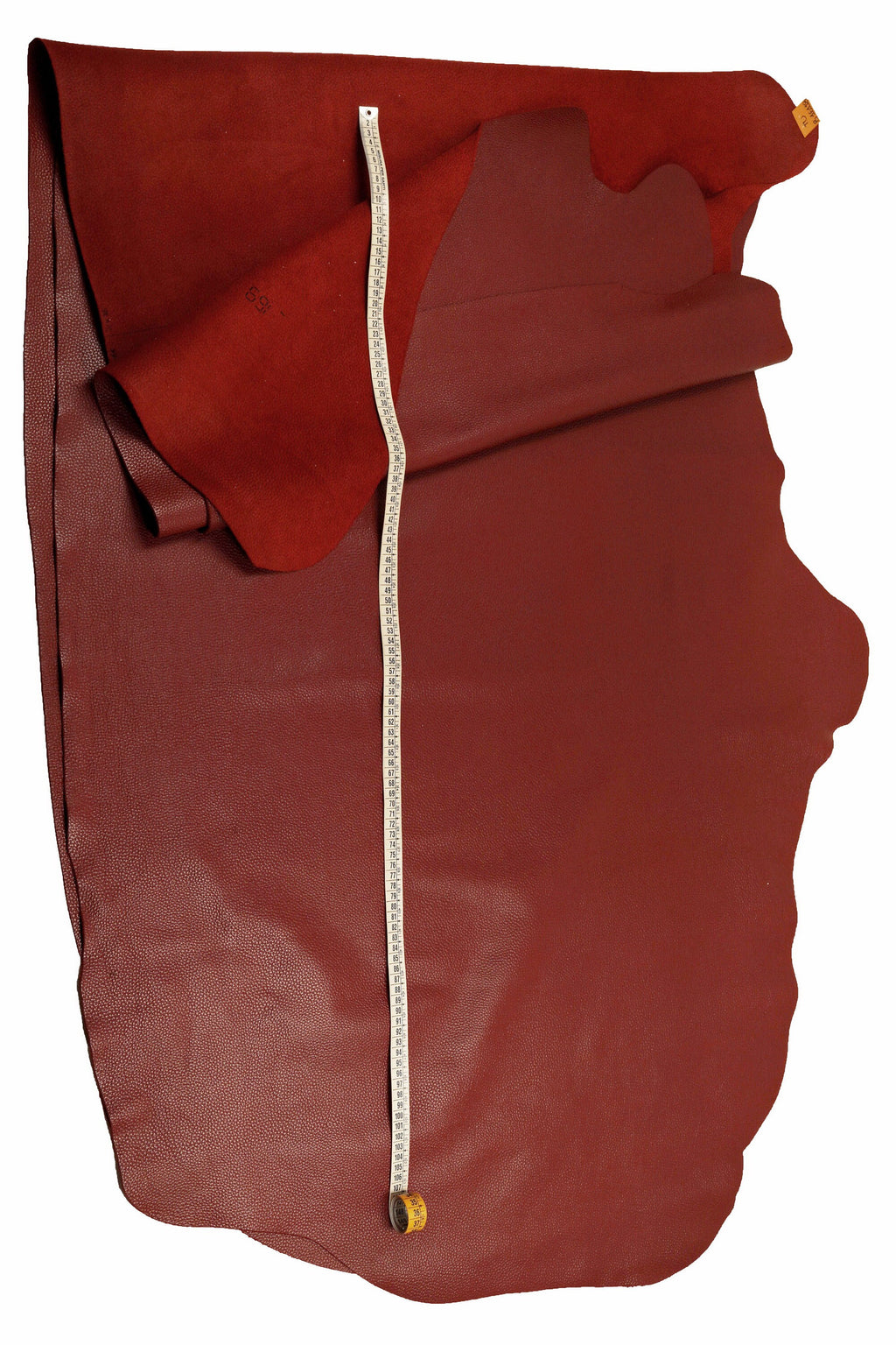RED textured grain leather, embossed thick cow, PEBBLE grain dark red cowhide, grainy for bags 1.3-1.5 mm B18848-TU La Garzarara