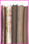 Copper METALLIC leather hide bronze textured embossed skin, laminated shiny fashion full hides set B16223-MT(ST) La Garzarara