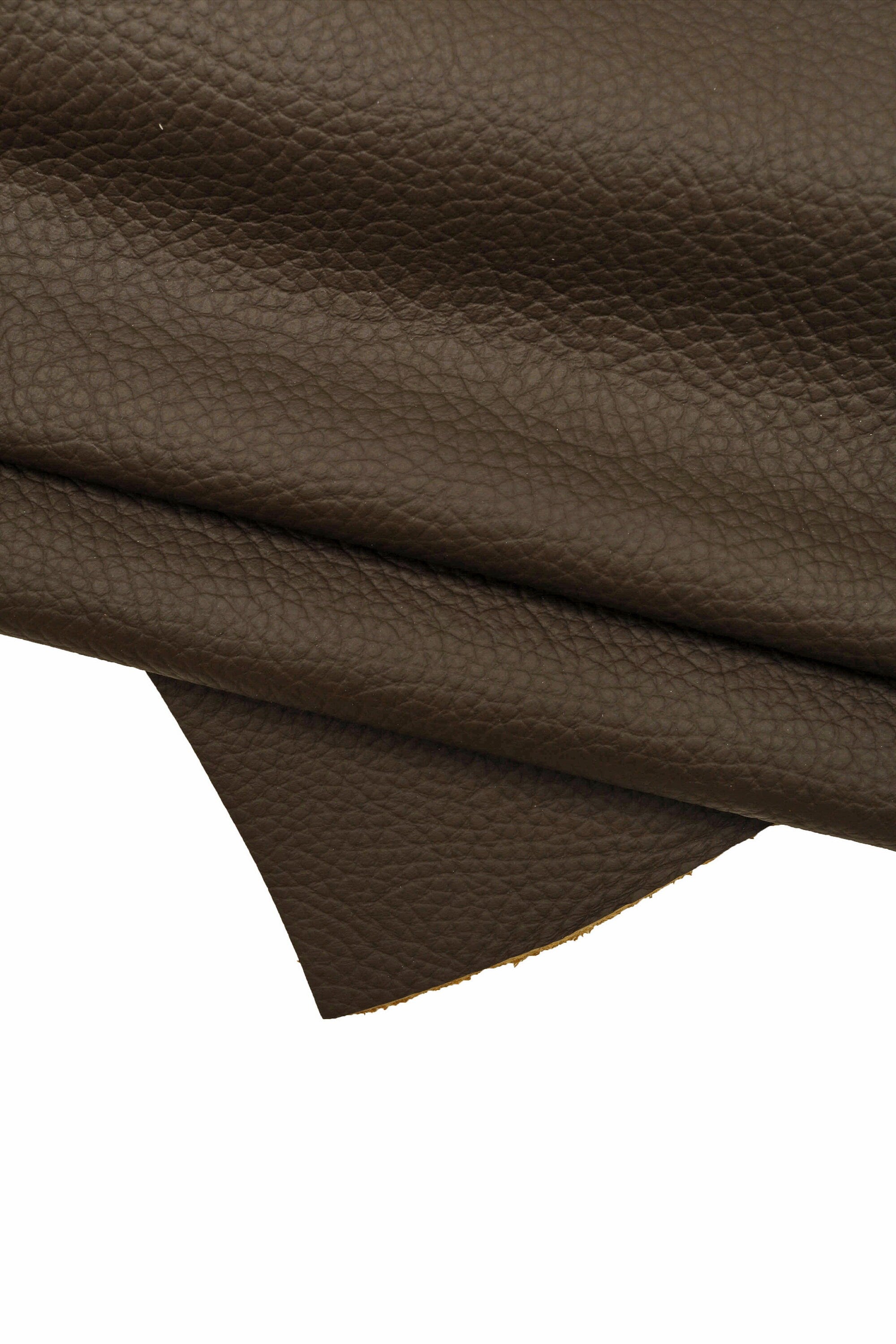 Large Brown Grain genuine leather cowhides for furnitures, sofas, cars, yacht, bags, soft pebble grain printed calfskin b16204-tu