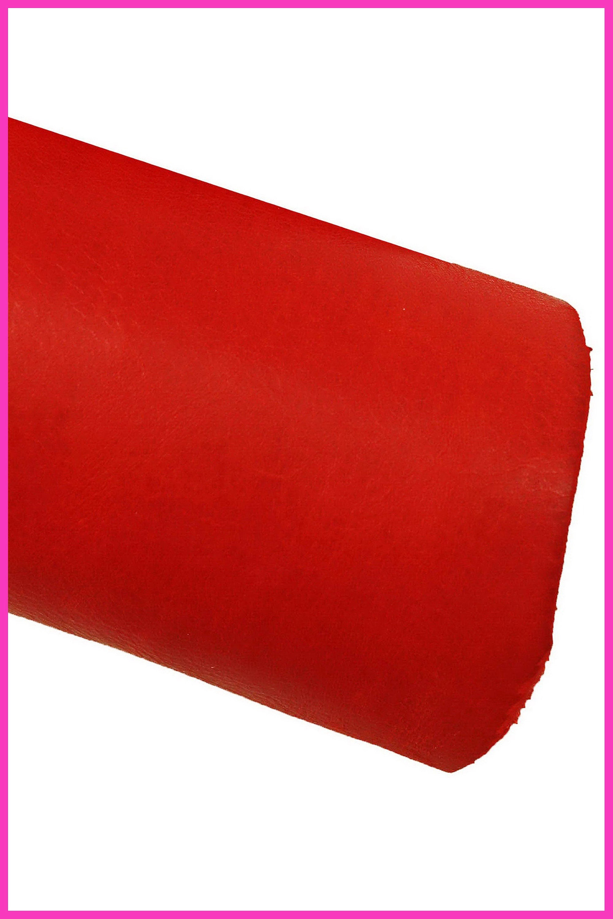 Vintage red calf leather skin with fine grain, soft leather hide for bags and accessories B16364-VT La Garzarara