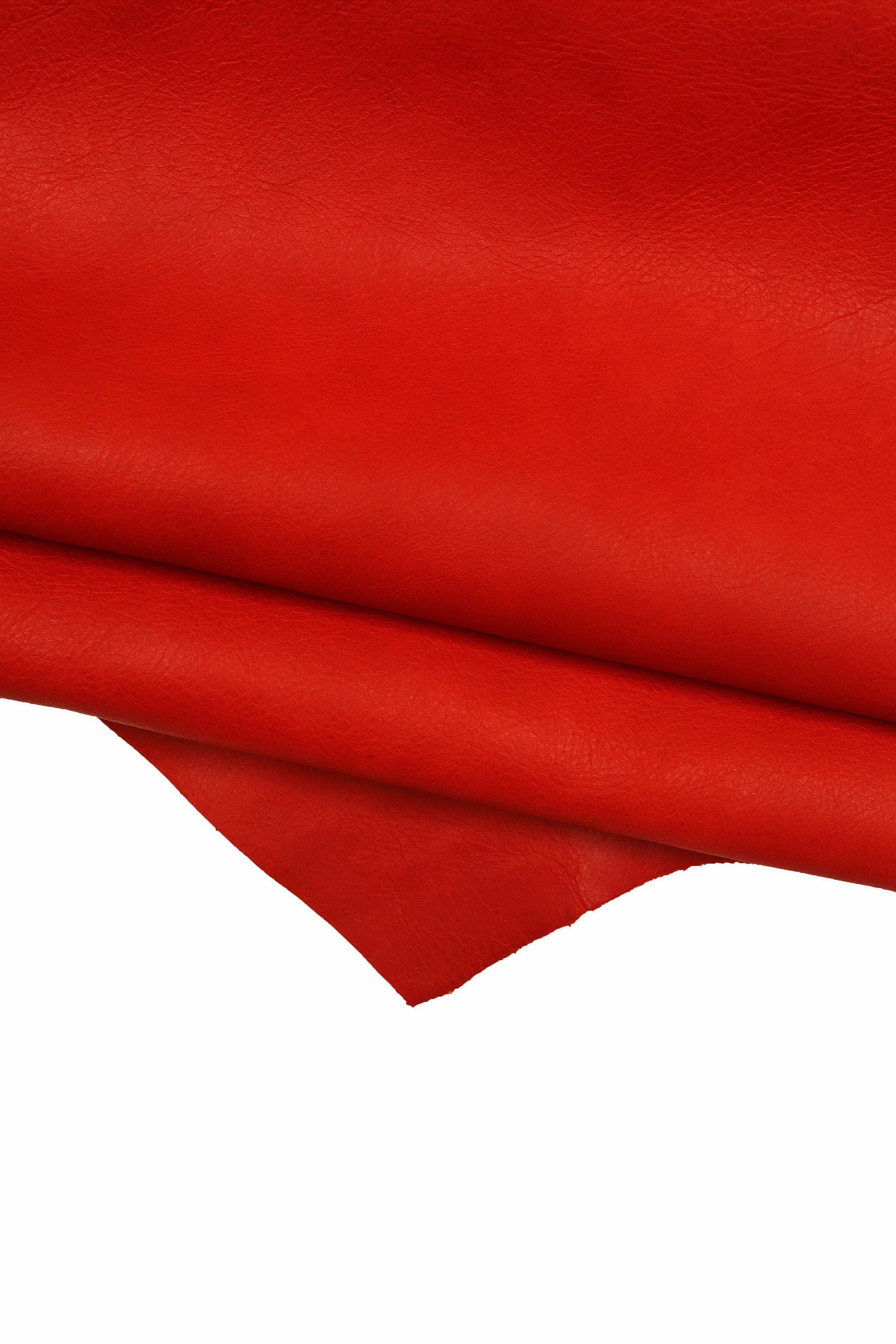 Vintage red calf leather skin with fine grain, soft leather hide for bags and accessories B16364-VT La Garzarara