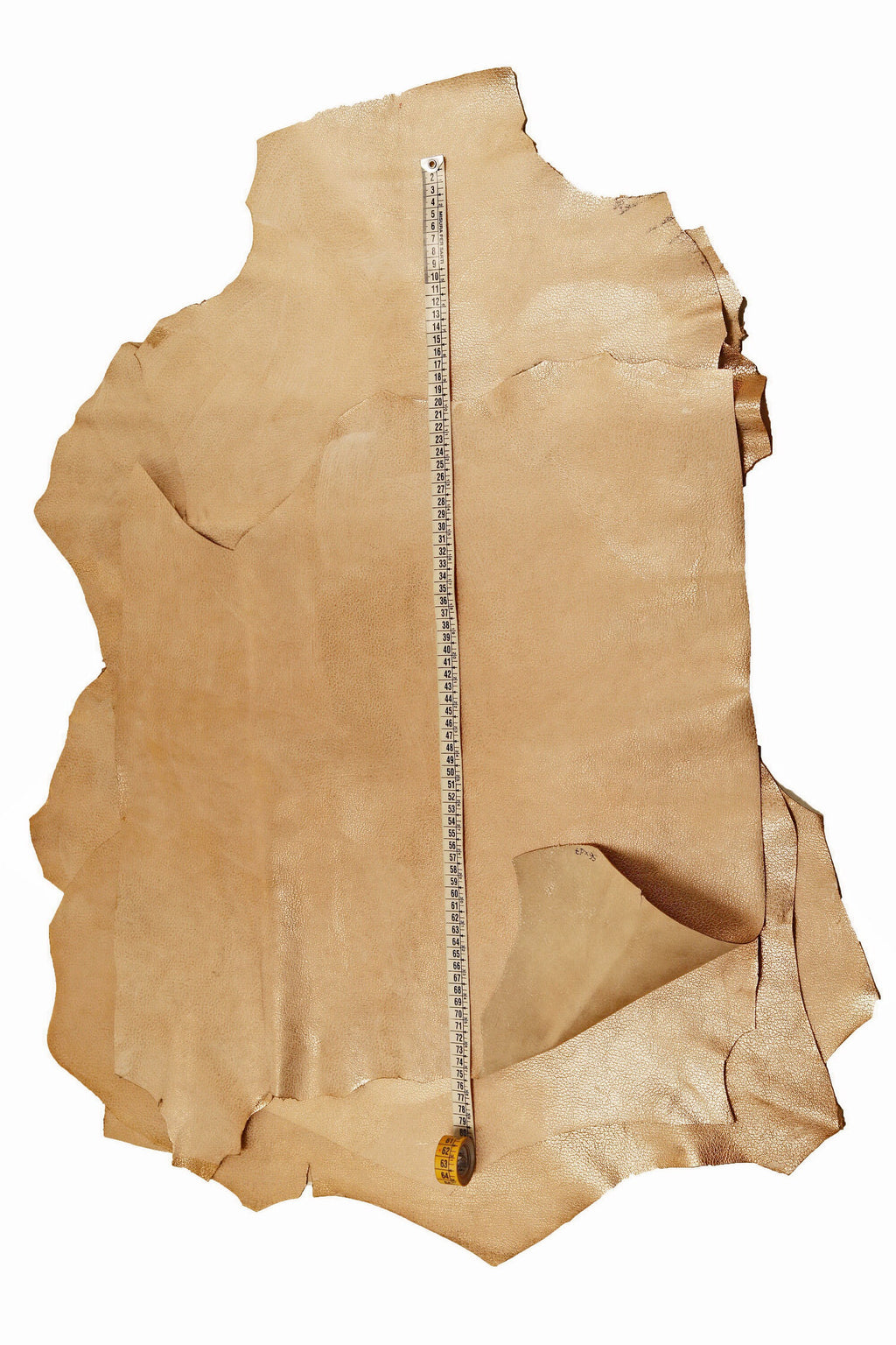 Champagne Metallic Leather Hide, Rose Gold Crackled Leather Skin, Foil copper Leather for Bags and Accessories B16291-MT(ST) La Garzarara