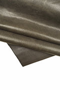 Vintage gray grained calf leather hide, soft cowhide skin with slight gloss 1.3–1.4 mm B16354-VT La Garzarara