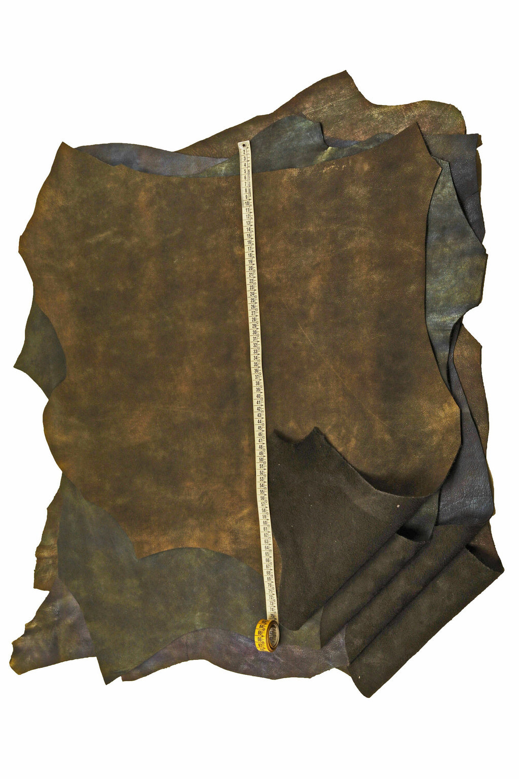 Marbled leather hide, sporty vintage tiny pebble grain vintage goatskin with shades, metallic aged skin 1.3 - 1.5 mm B16386-VT La Garzarara