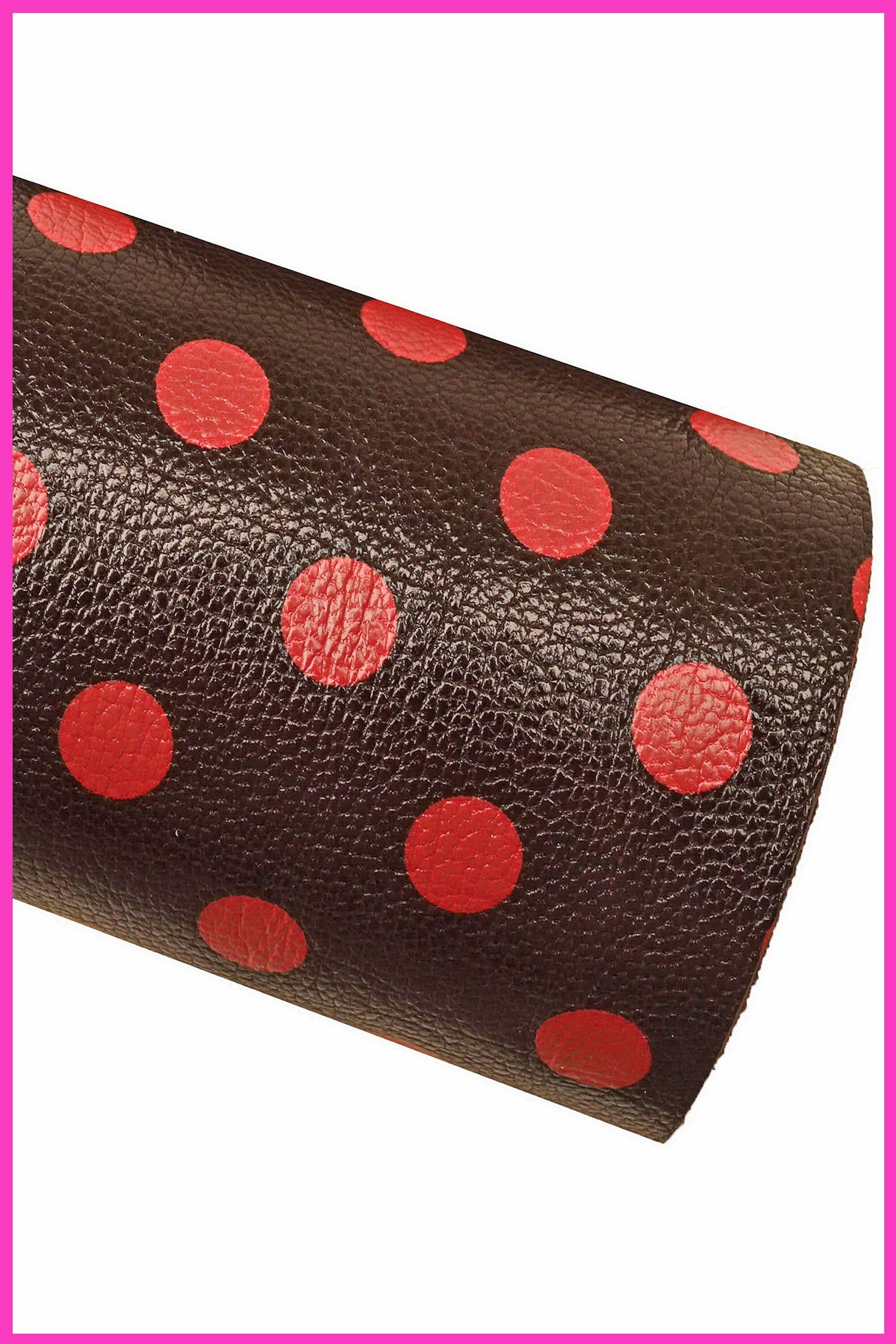 POLKA dots printed leather skin, glossy tiny pebble grain goatskin, soft textured skin, 0.7-0.8 mm B16344-ST La Garzarara