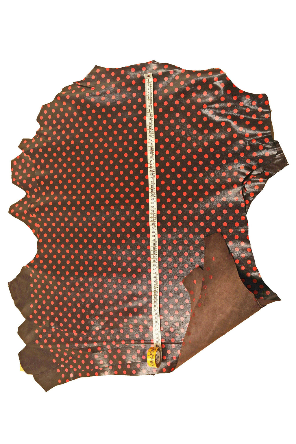 POLKA dots printed leather skin, glossy tiny pebble grain goatskin, soft textured skin, 0.7-0.8 mm B16344-ST La Garzarara