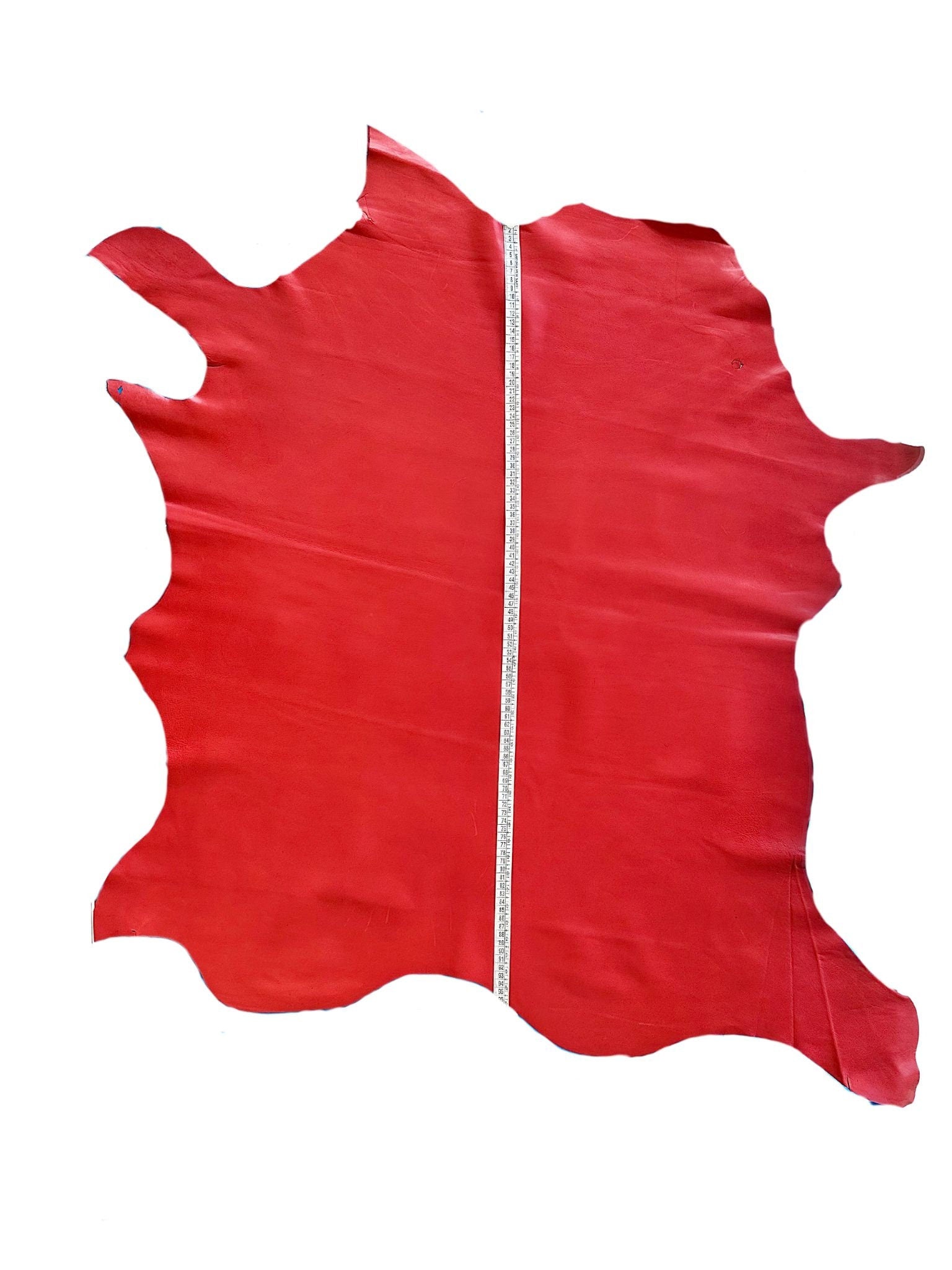 Red SOFT leather hide, semi glossy nappa calfskin, solid color cowhide with light natural grain, 0.7 - 0.9 mm B16450-TU La Garzarara